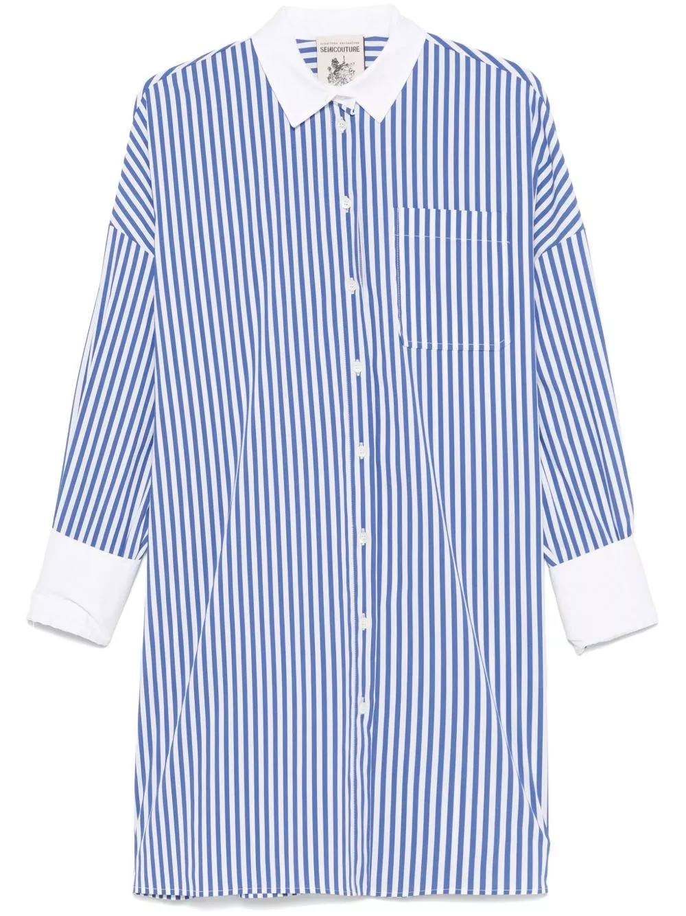 Camicia benedicte in cotone rigata di Semicouture