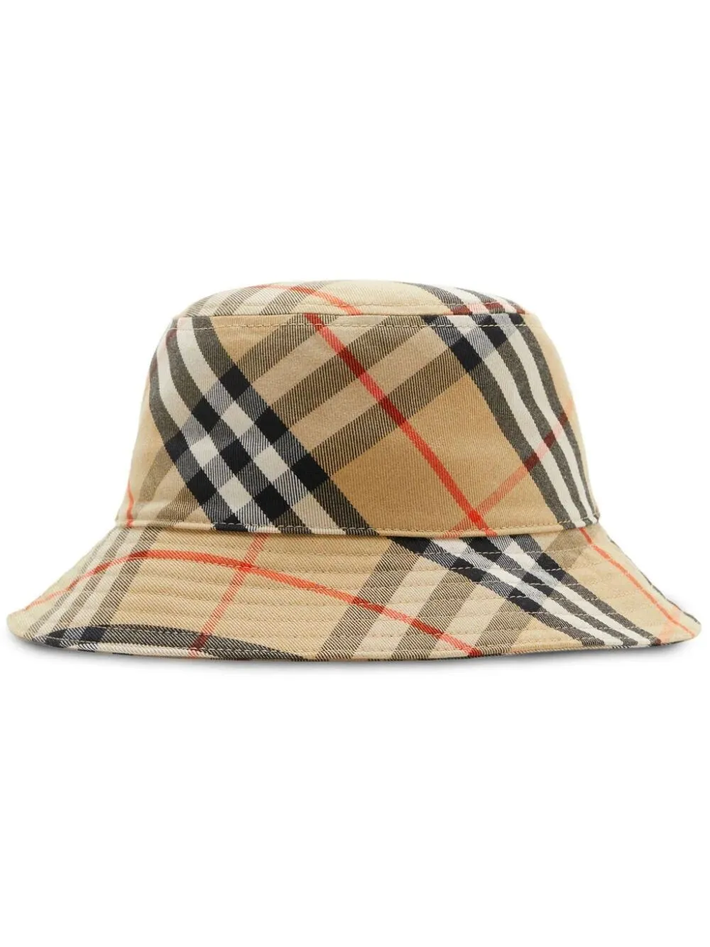 CAPPELLO BUCKET IN MISTO COTONE CHECK