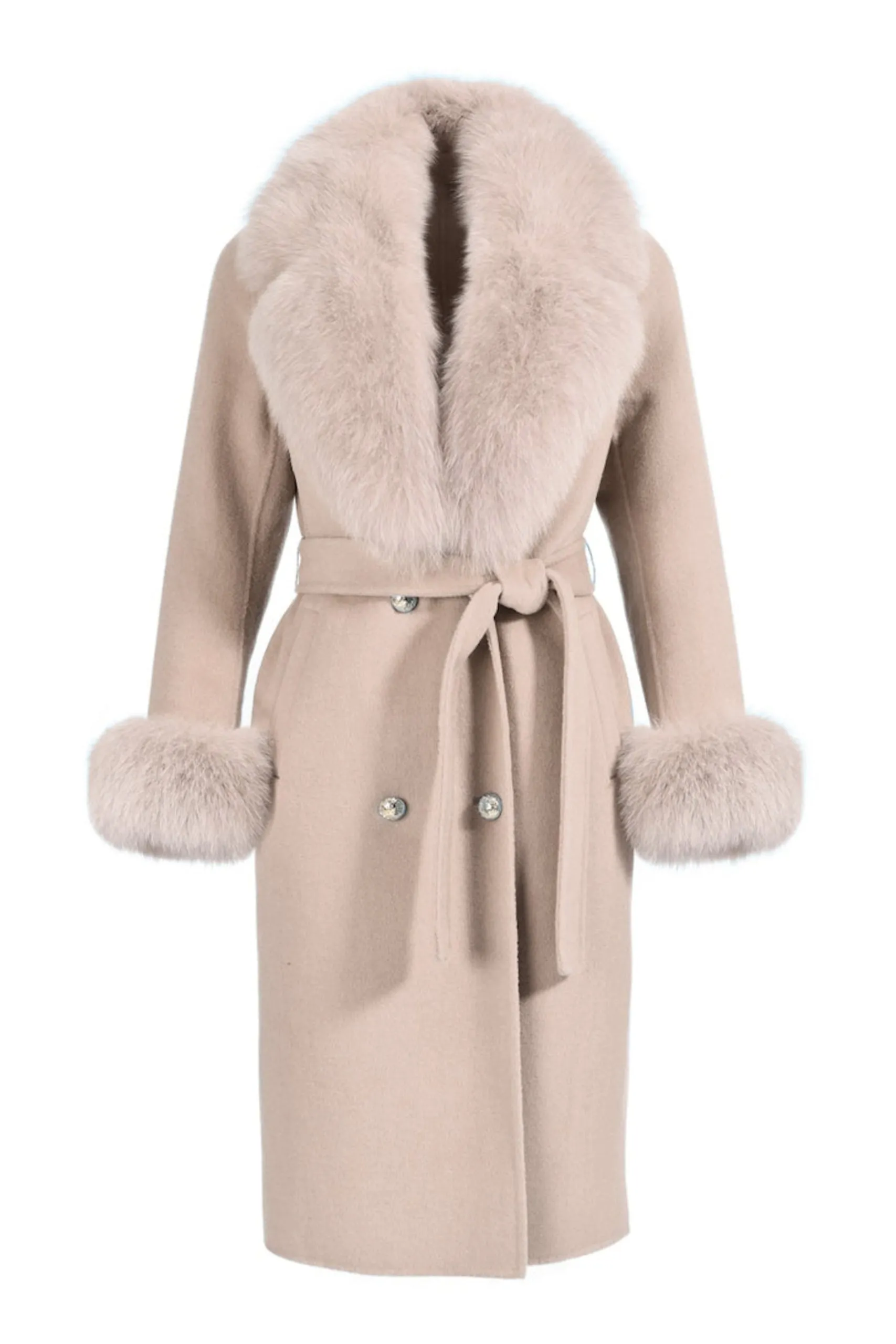 Cappotto Chic Crema in Misto Cachemire