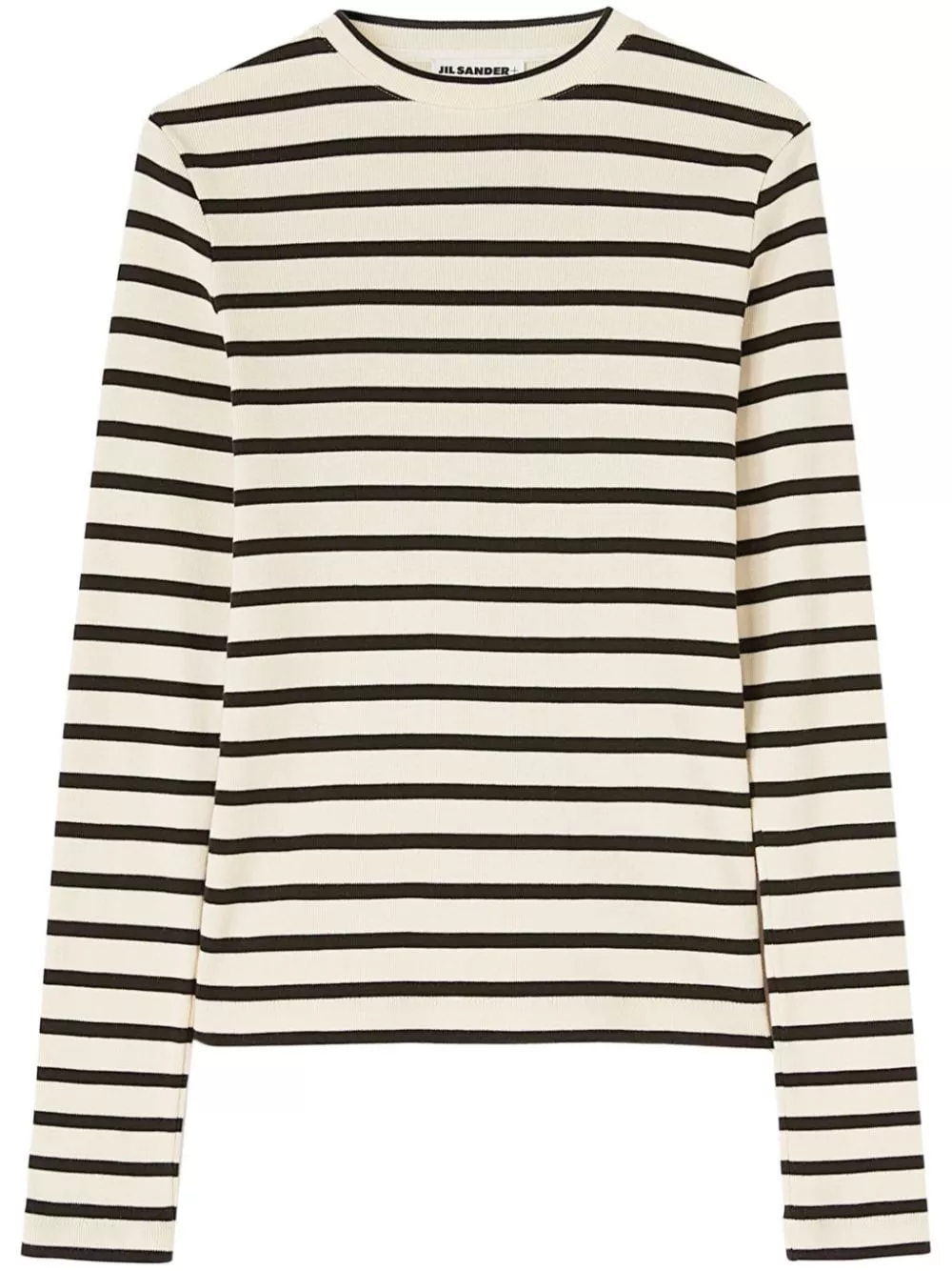 T-shirt rigata in cotone di Jil sander