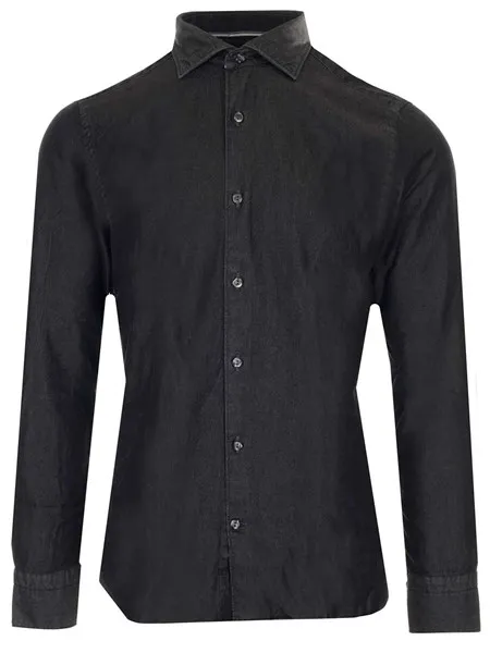 Al Duca D'aosta 1902 Uomo Camicia in denim nero