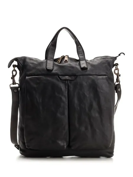 Al Duca D'aosta 1902 Uomo Borsa a mano "helmet 27" nera