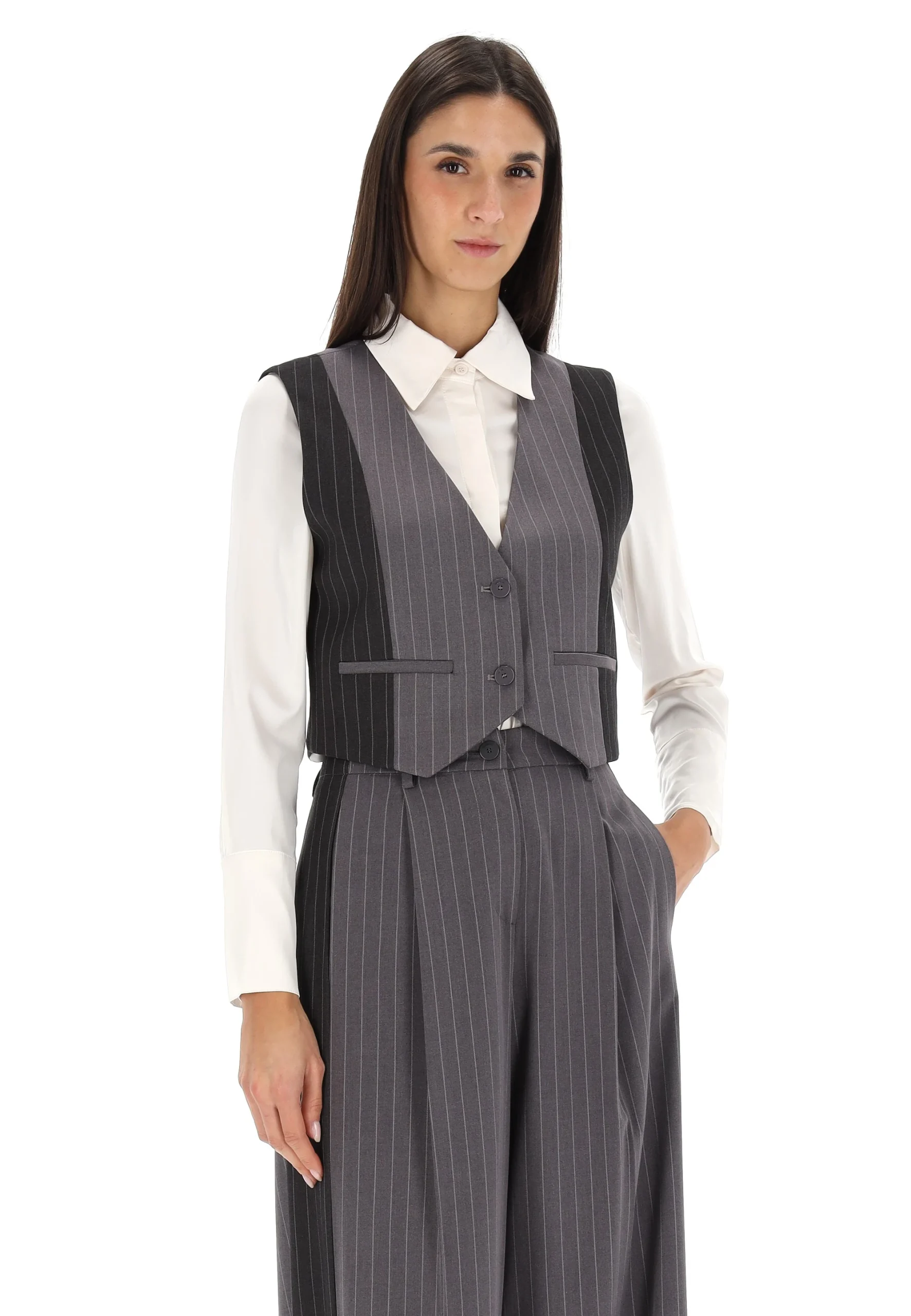 Gilet gessato bicolor Imperial donna LC08IET