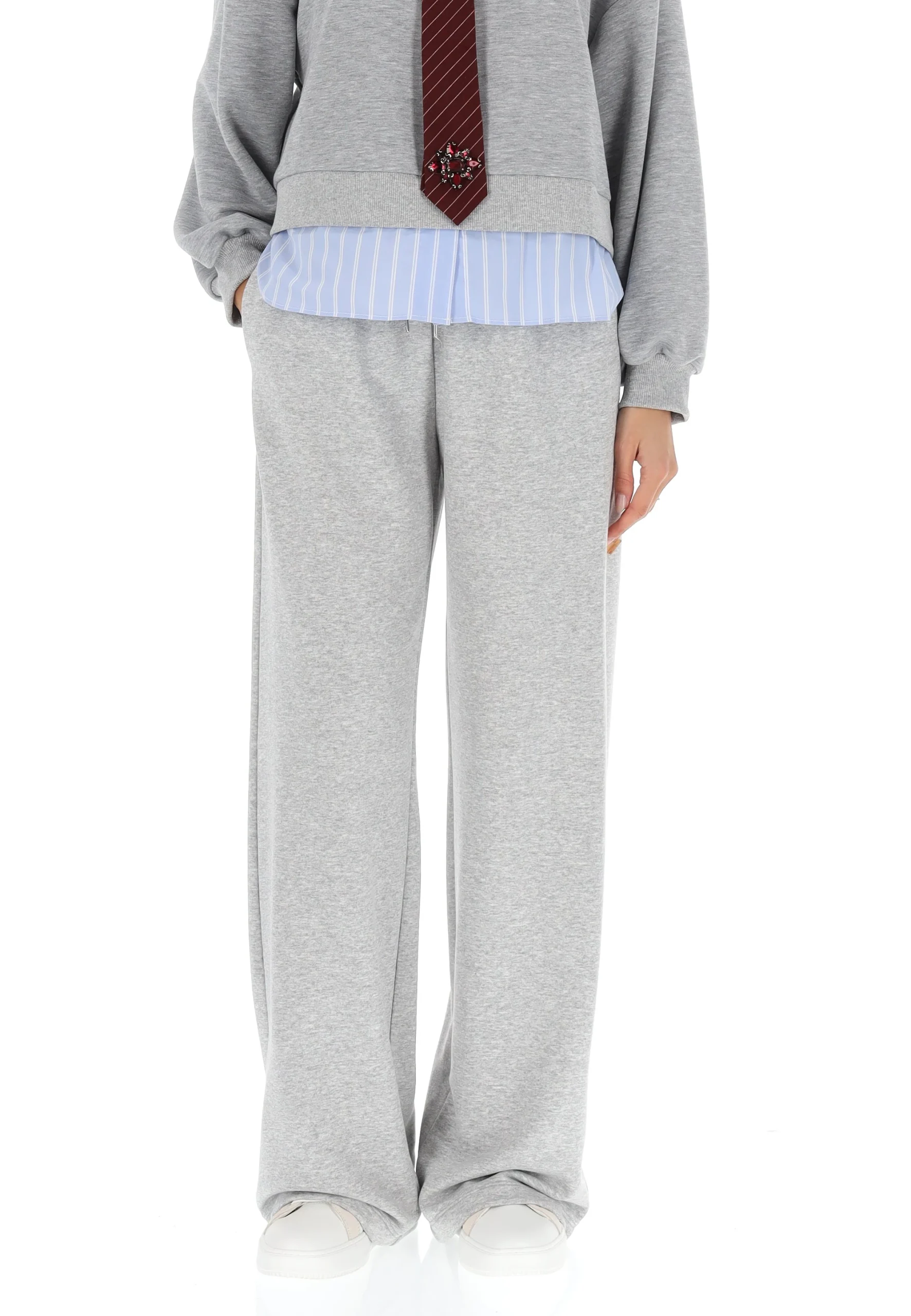 Pantalone in felpa con inserti camicia in vita Imperial