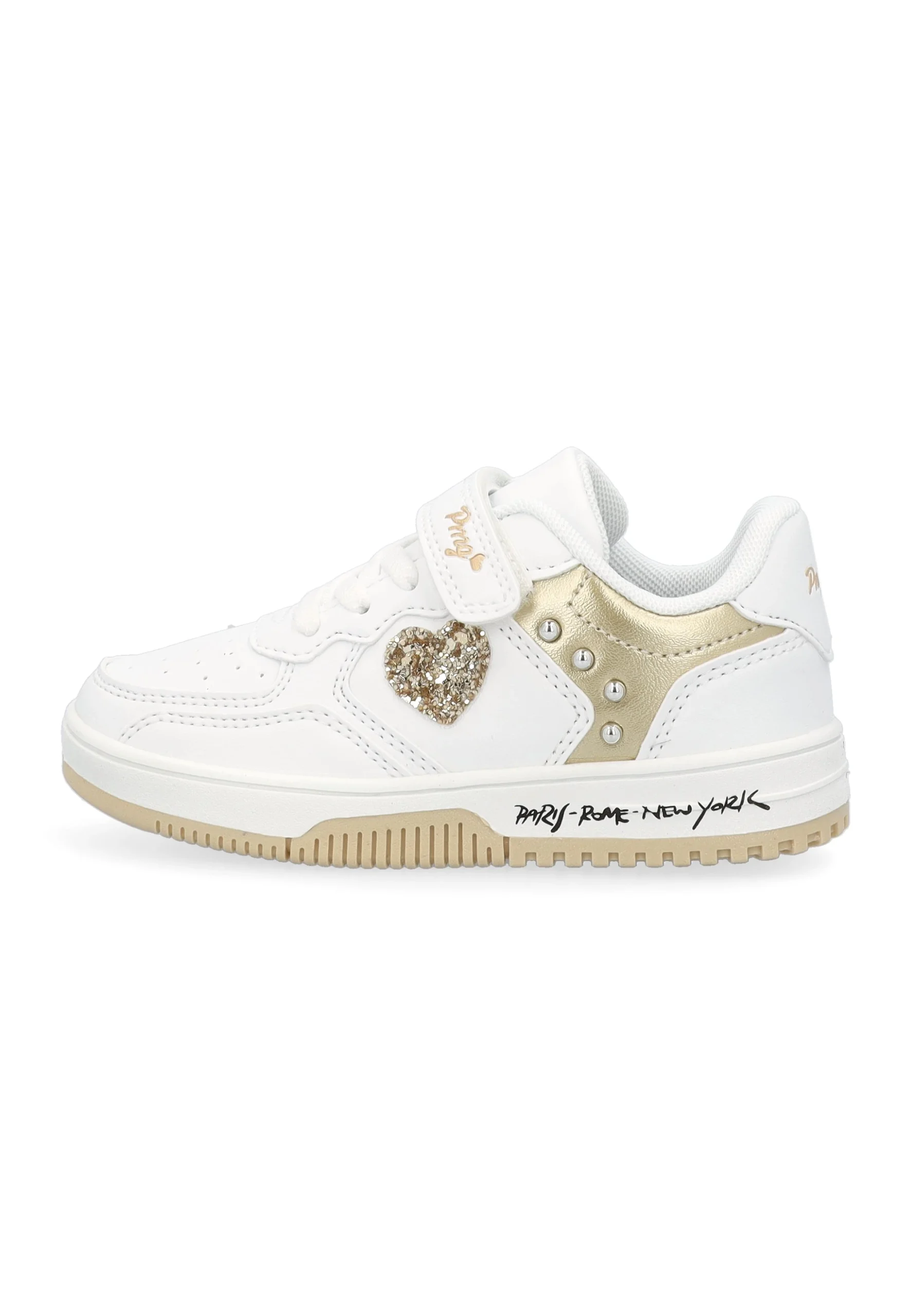 Sneakers basse con cuoricino applicato da bambina Primigi art. 7957700