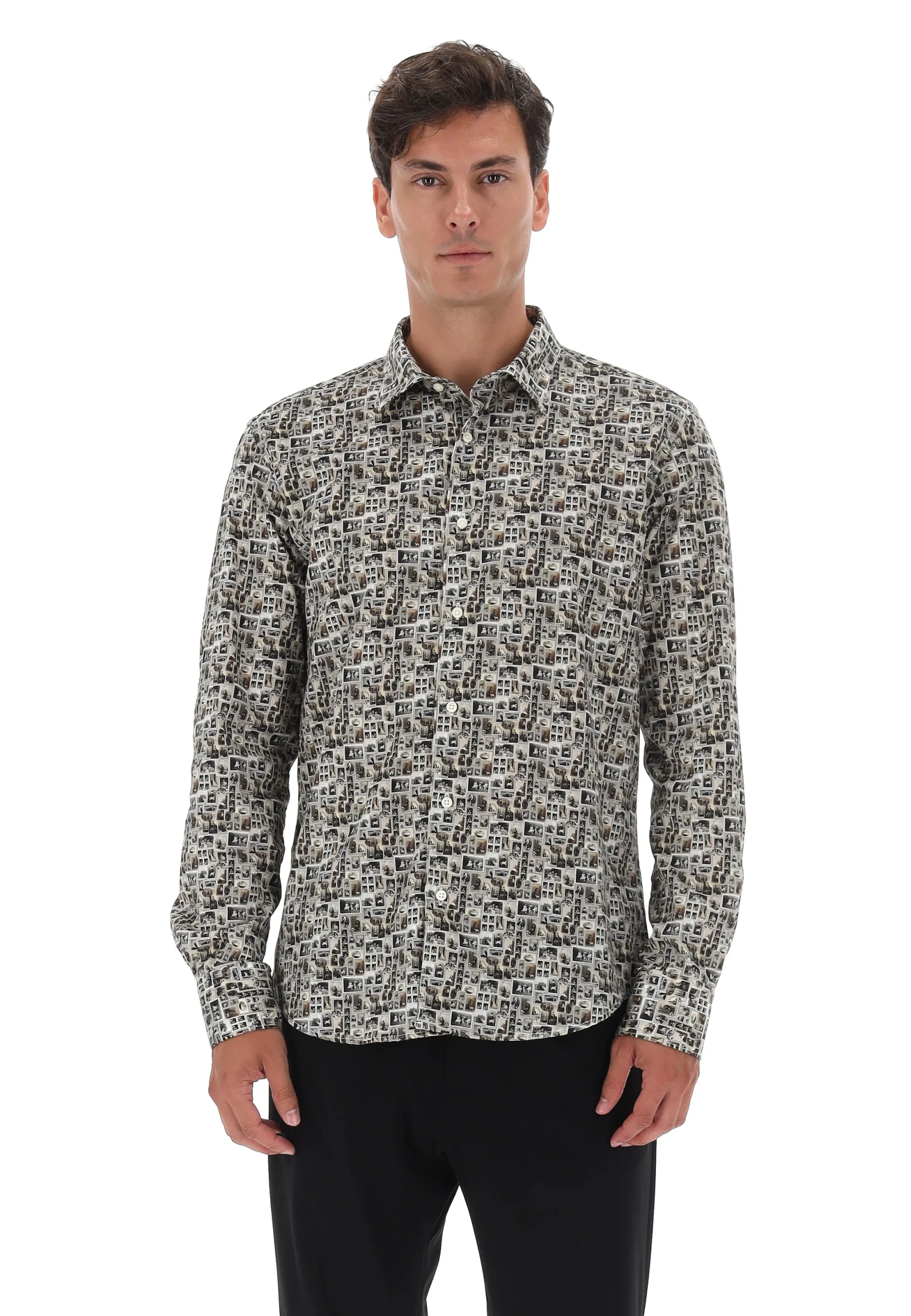 Camicia 8.9 uomo con stampa fotografica