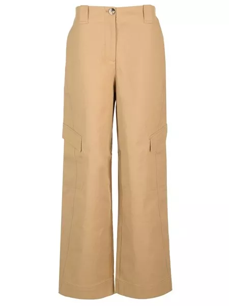 Ganni Donna Pantalone cargo in canvas