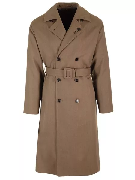 Lardini Uomo Trench doppiopetto "attitude" in lana con cintura in vita