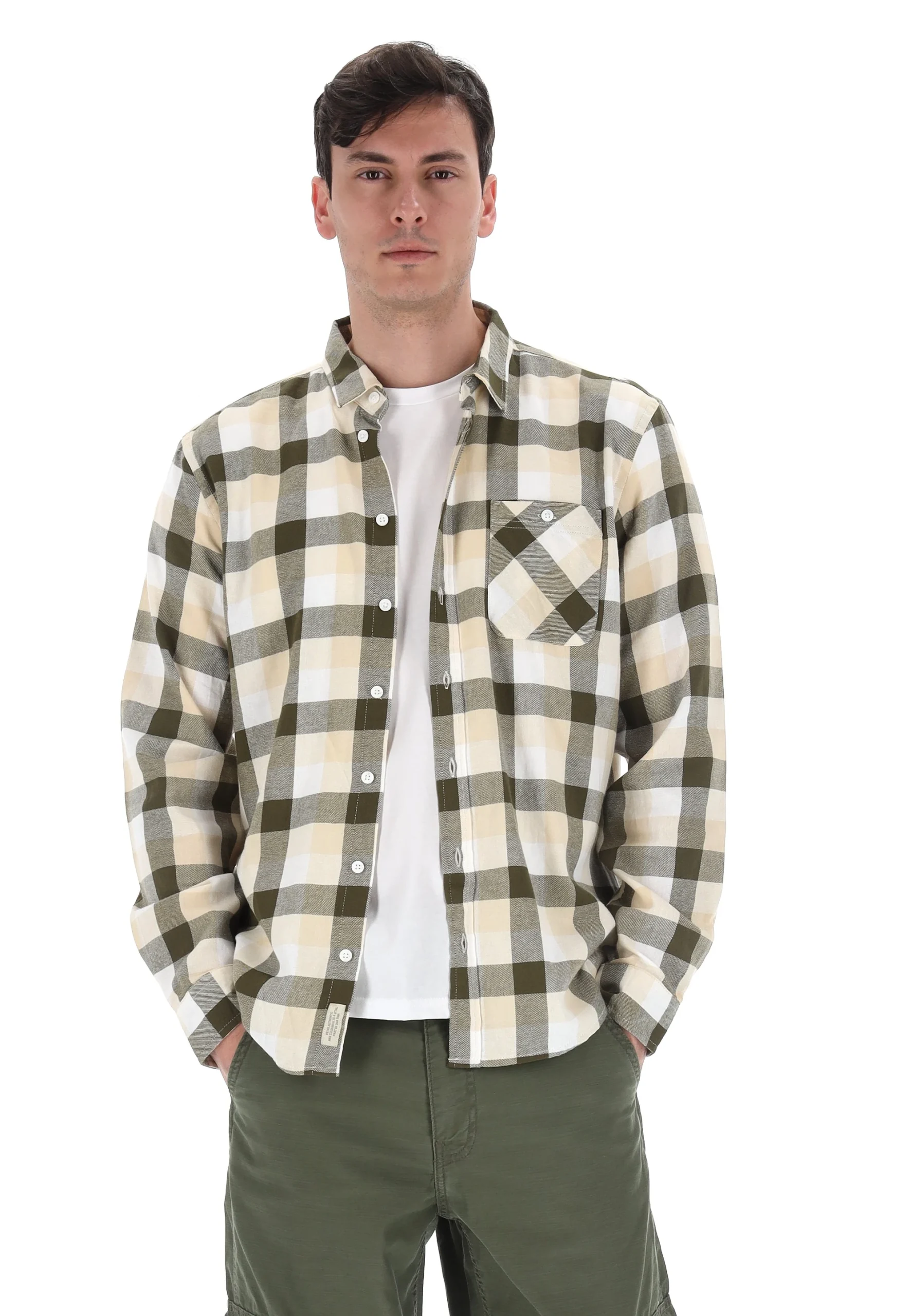 Camicia a quadri con taschino Blend art.20718231