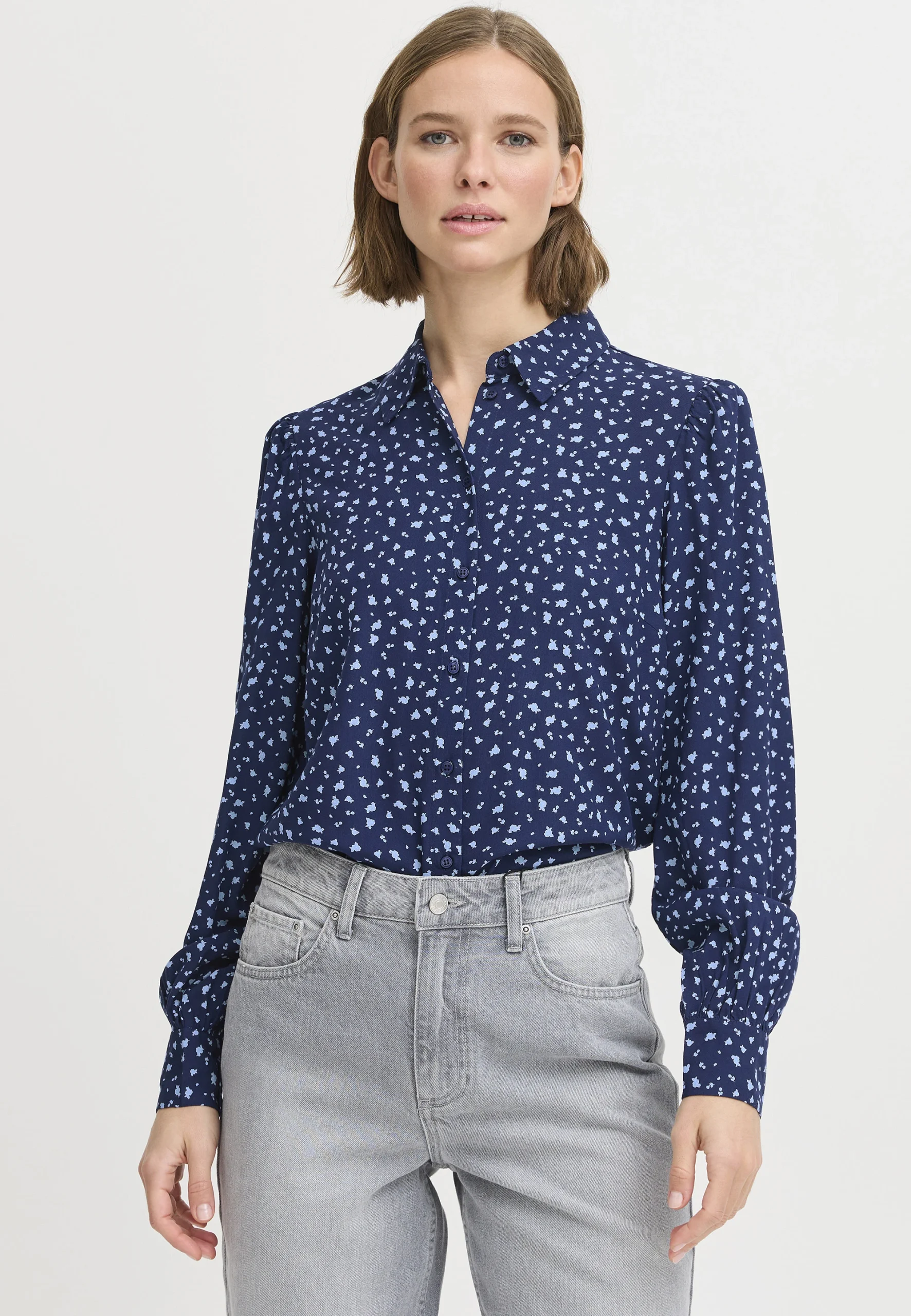 Camicia in viscosa fantasia floreale b.young donna