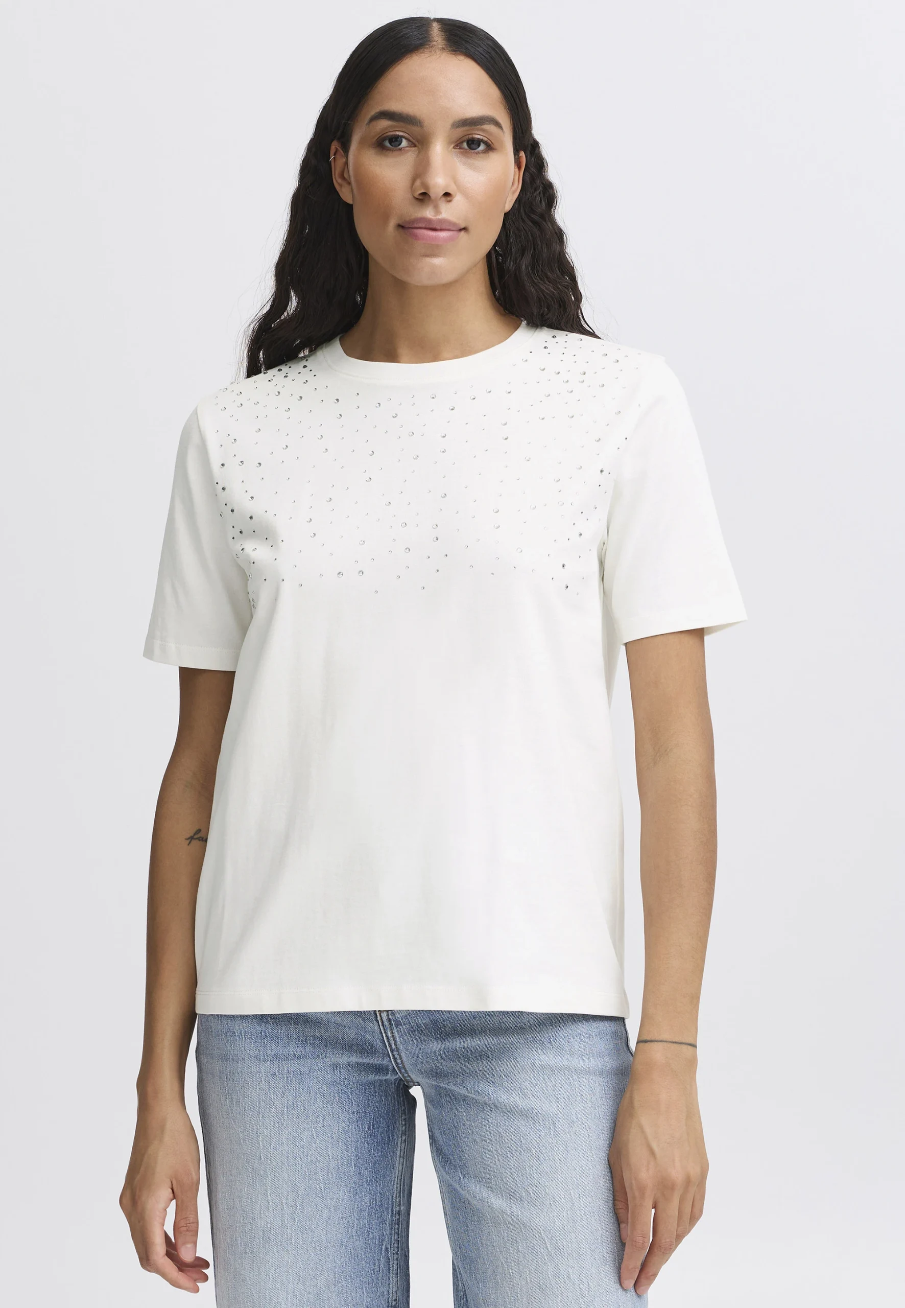 T-shirt con strass applicati b.young donna