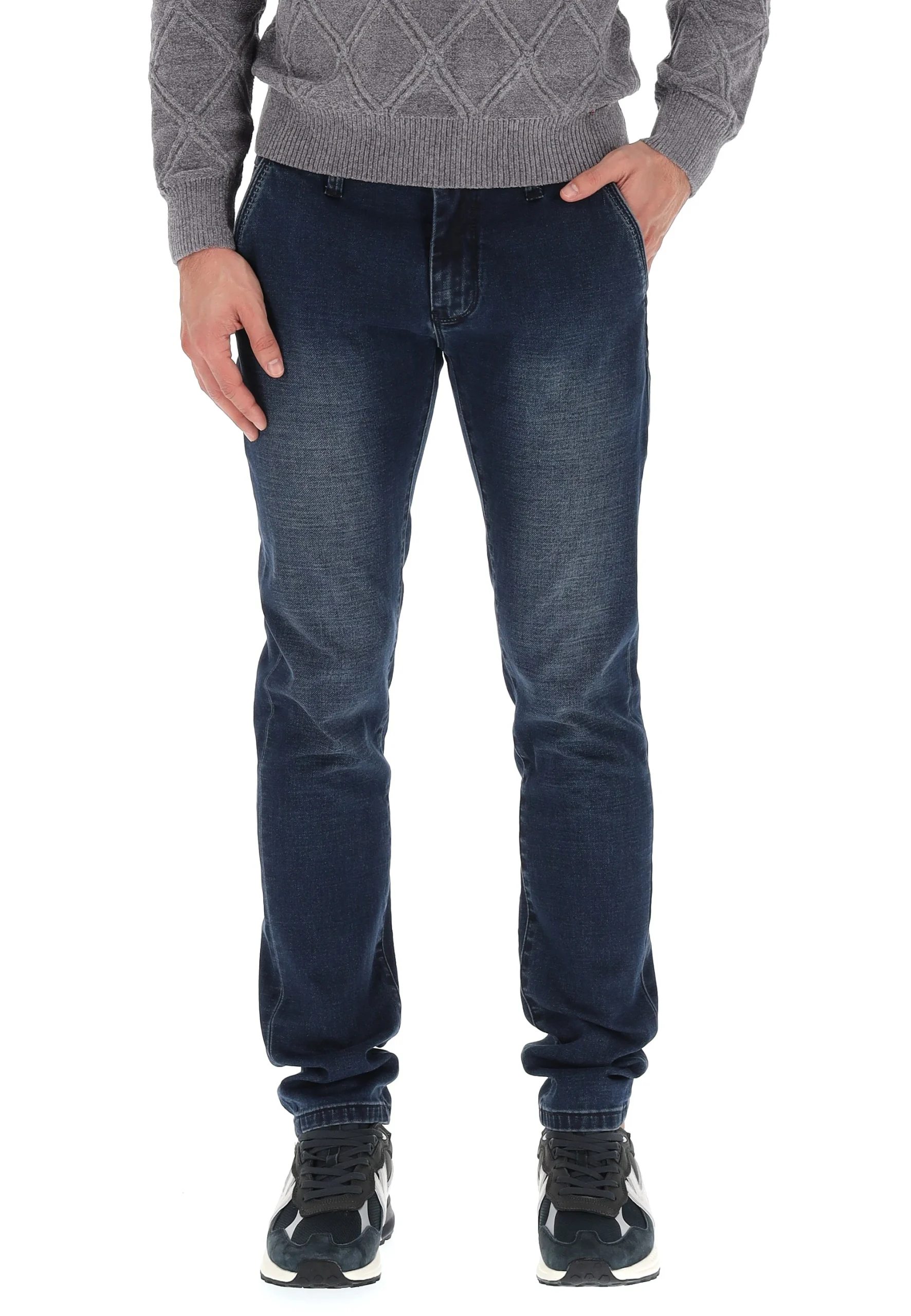 Jeans chino KeyJey uomo slim fit stretch
