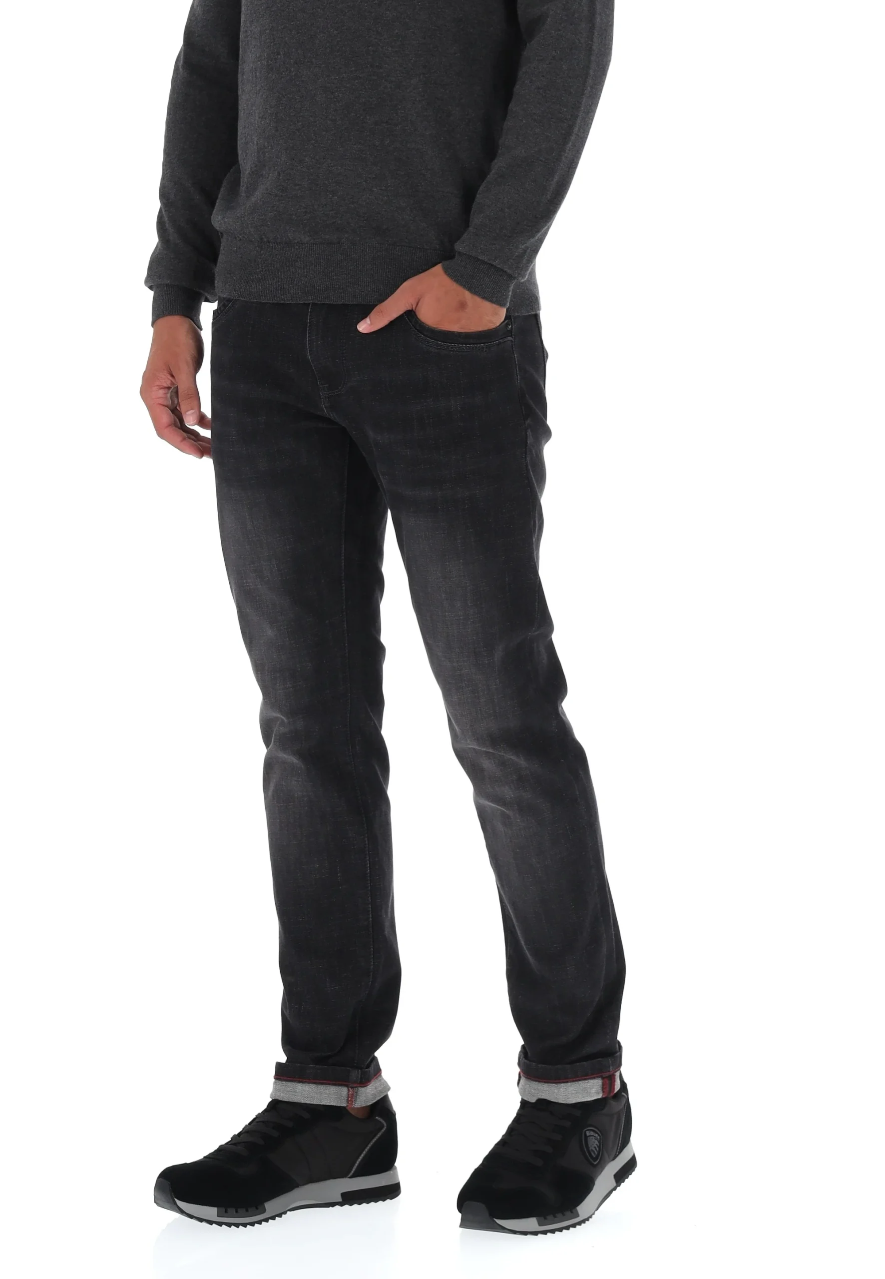 Jeans Slim fit KeyJey uomo con dettagliocuciture rosse 478603105