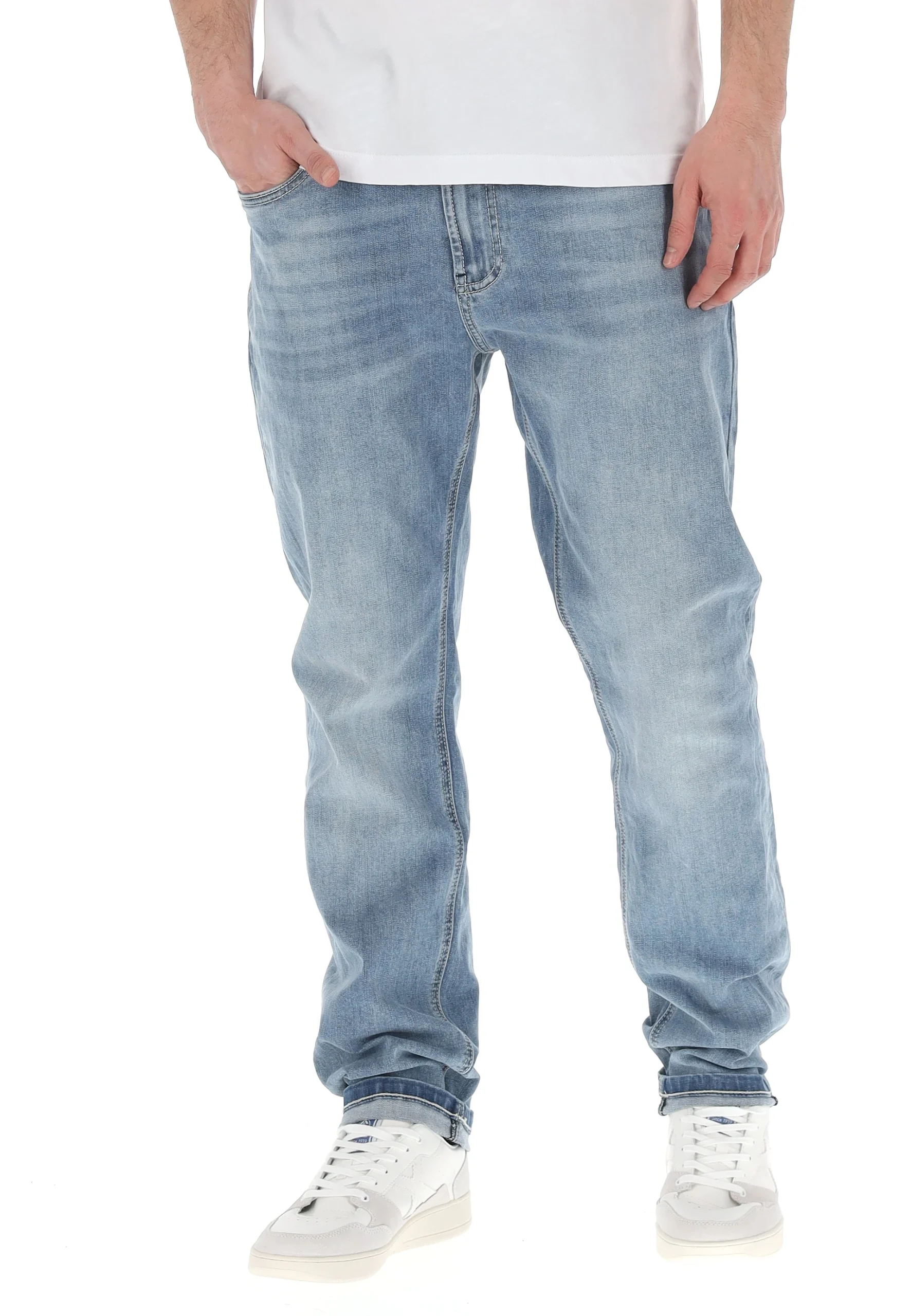 Jeans KeyJey uomo regular fit con lavaggio chiaro