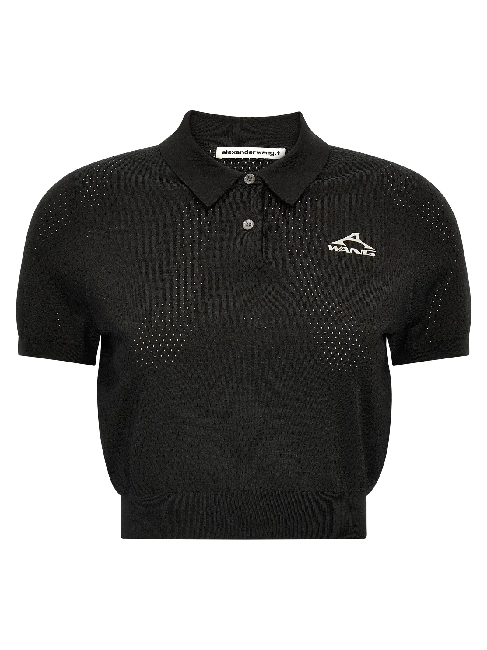Mesh Shirt Polo Nero