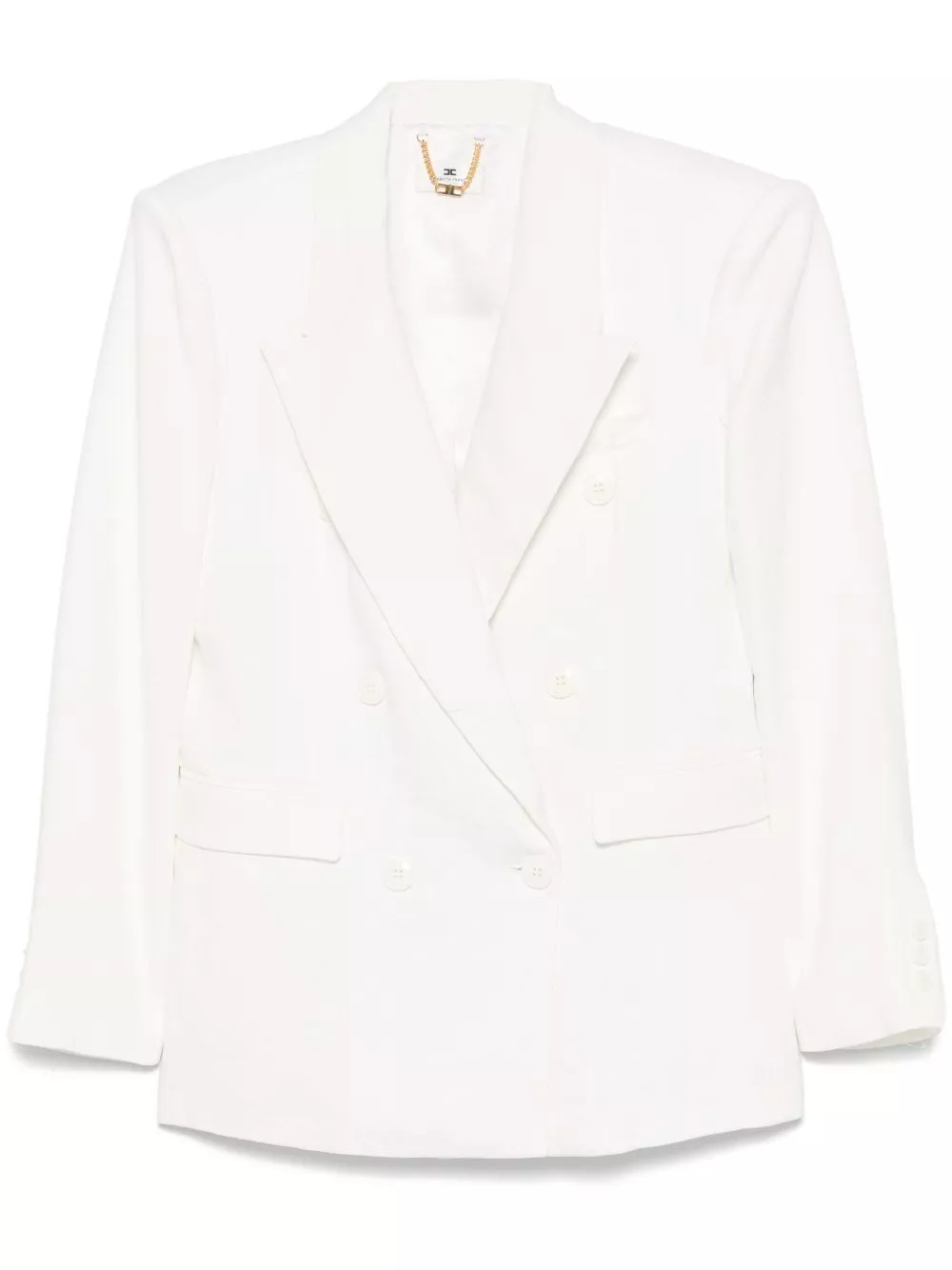 Giacca doppiopetto in misto lino di Elisabetta franchi