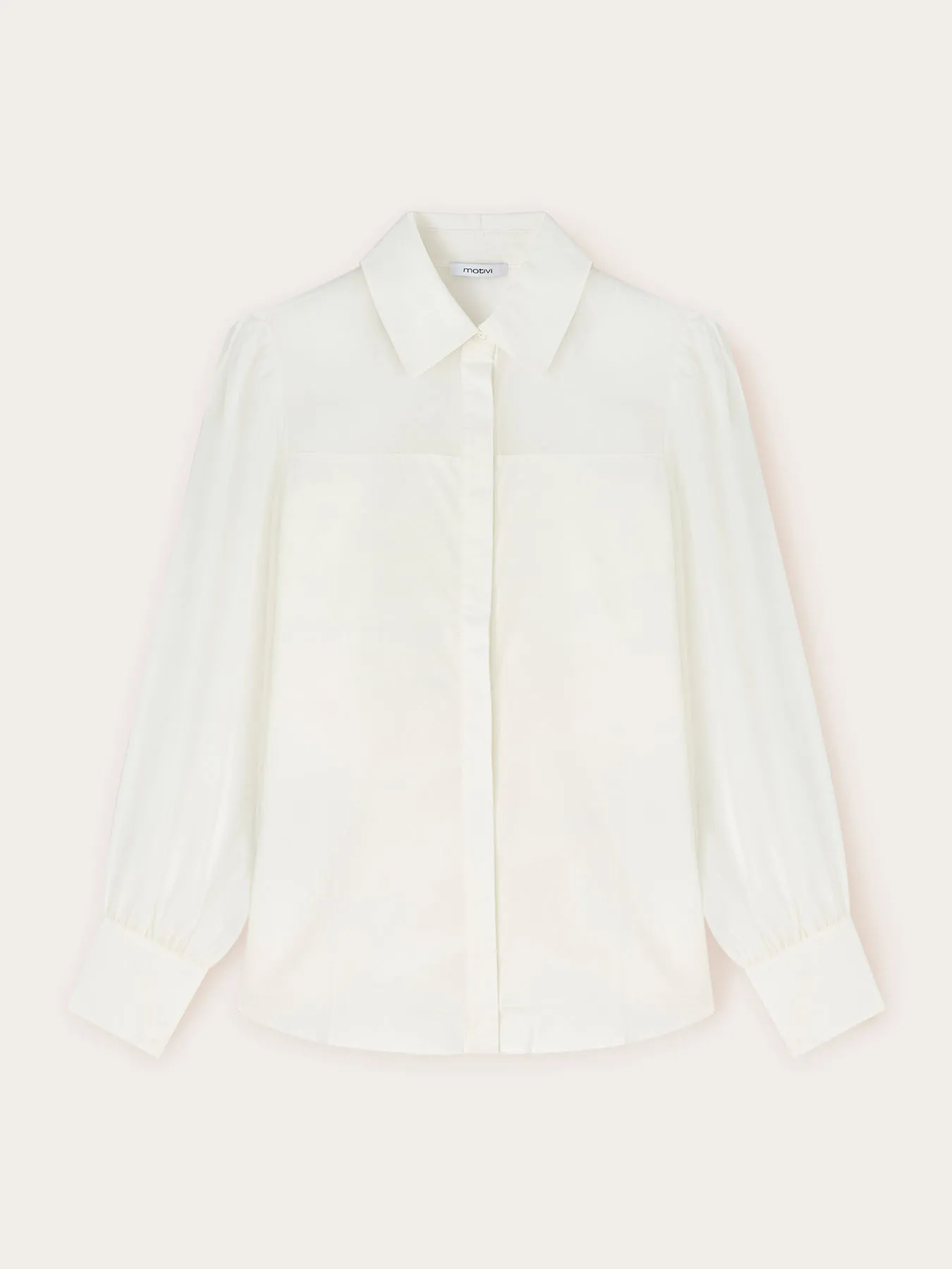 Camicia con inserti in organza