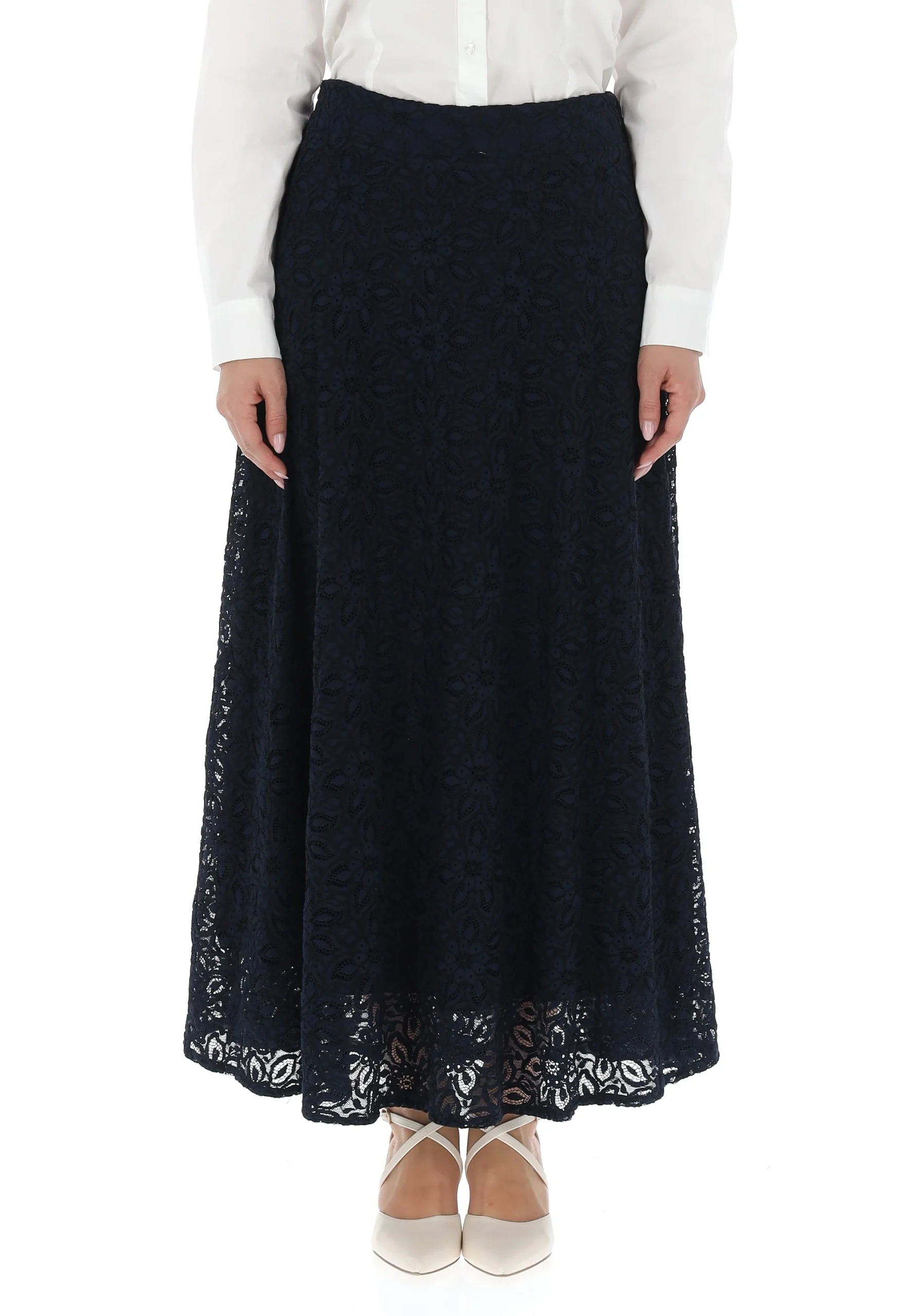 Gonna lunga Main & Land in pizzo art.27530