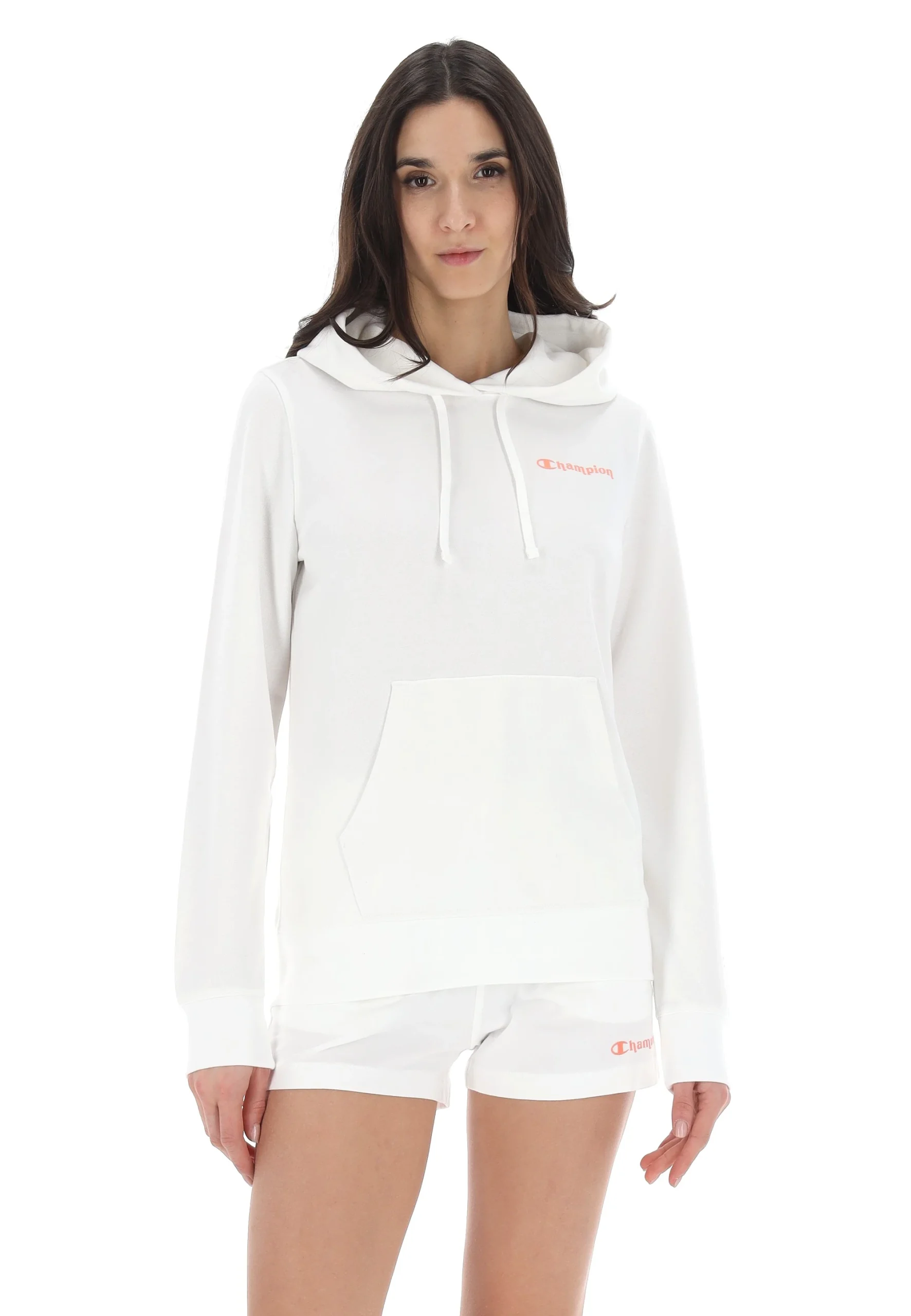 Felpa con cappuccio Champion logo a contrasto art.117683