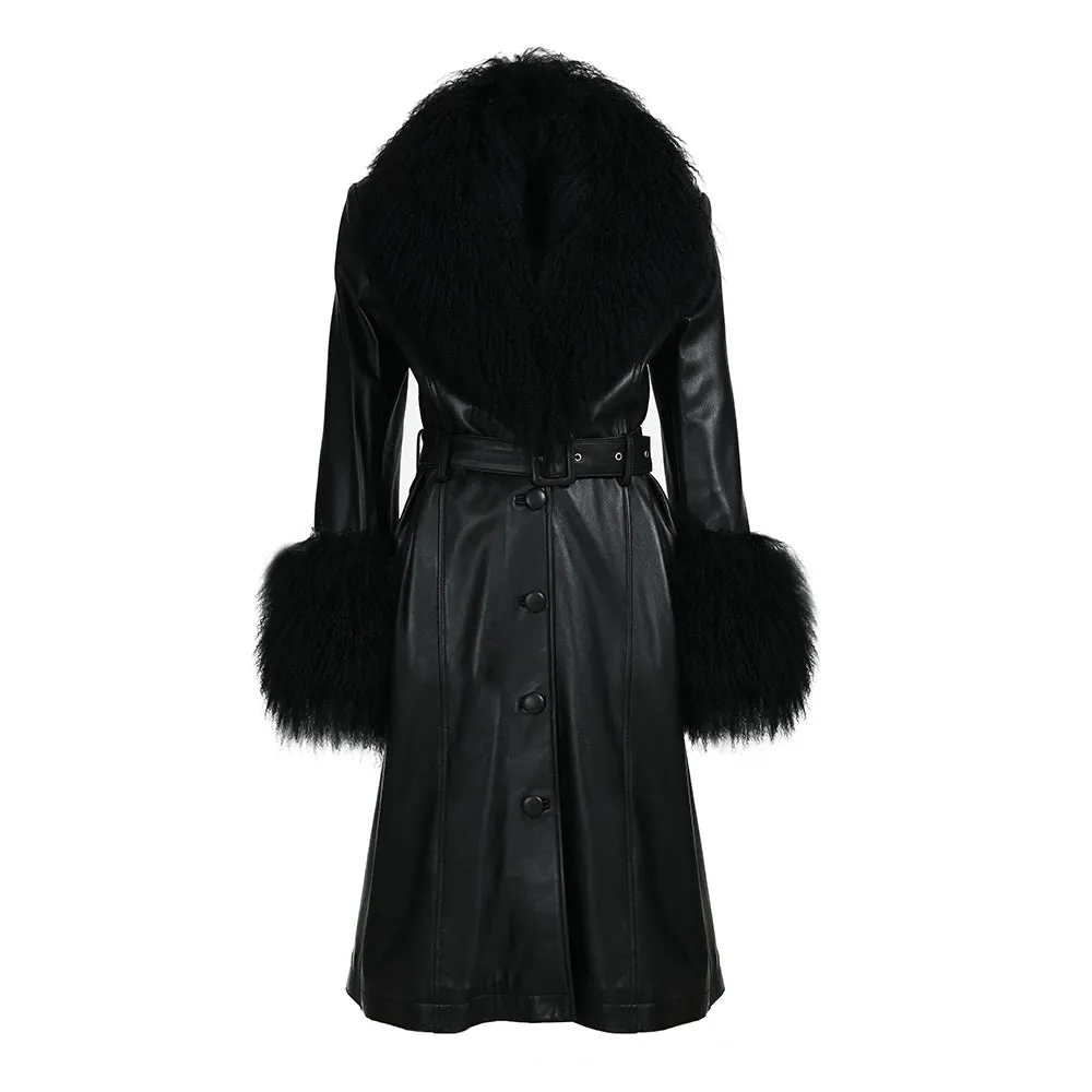 Cappotto Sac Nero in Pelle