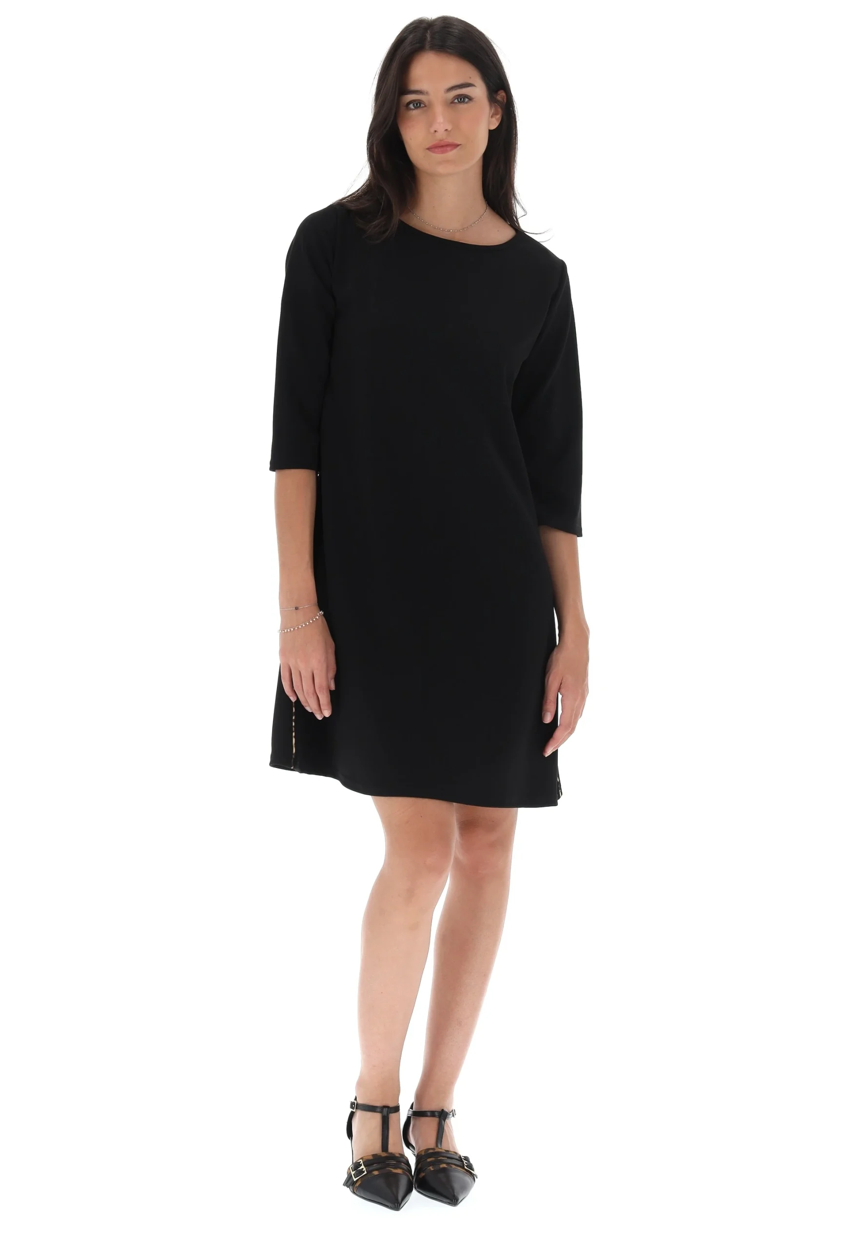 Vestito sfasato con banda laterale maculata èks donna