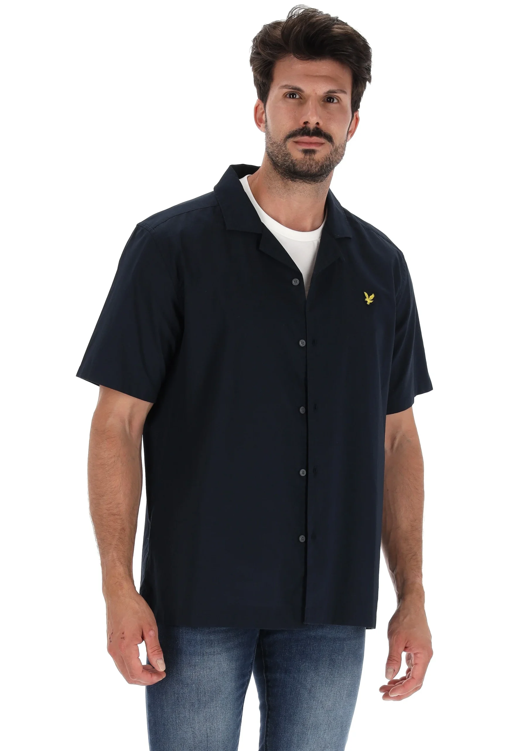 Camicia bowling Lyle&Scott con logo patch