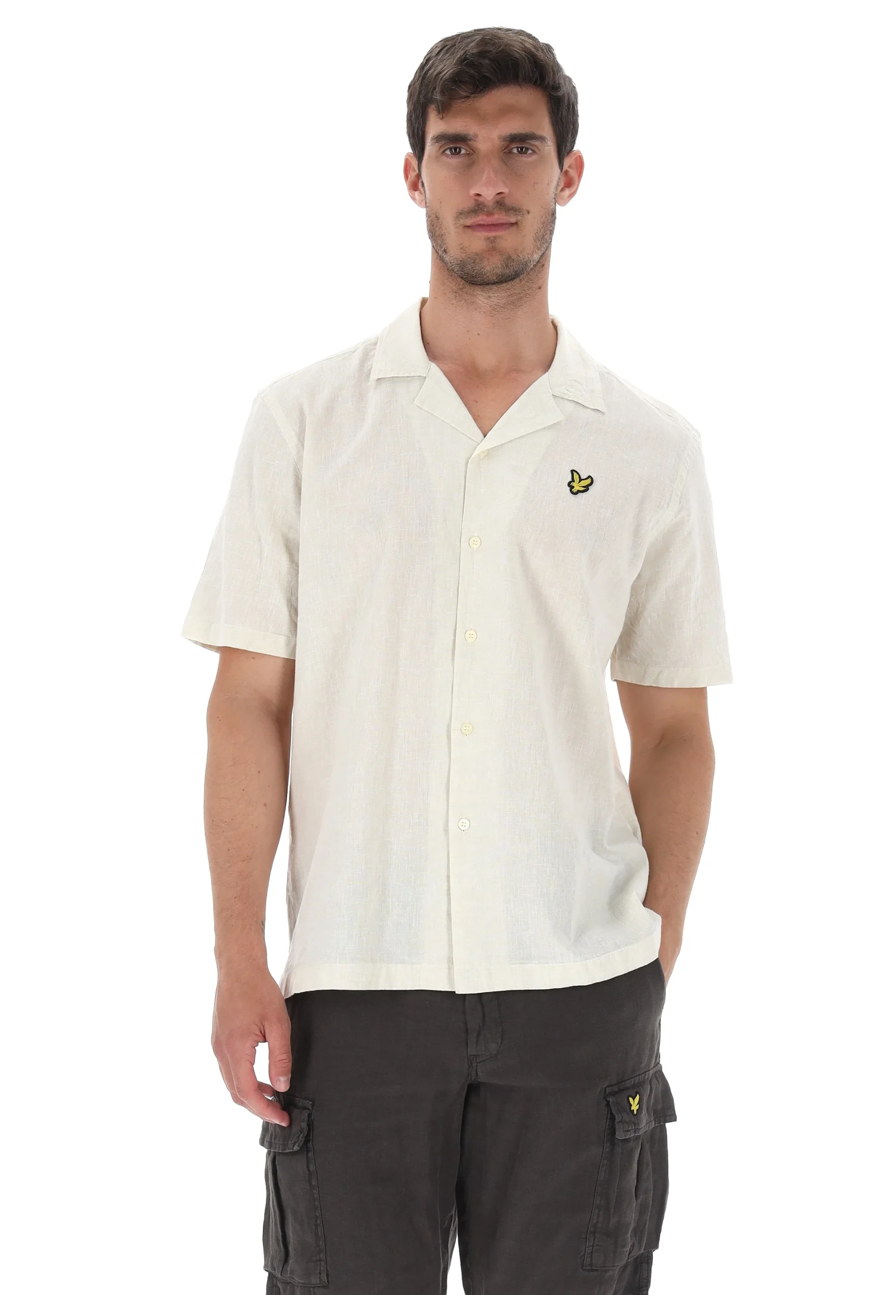 Camicia maniche corte uomo in misto cotone Lyle&Scott SW2210