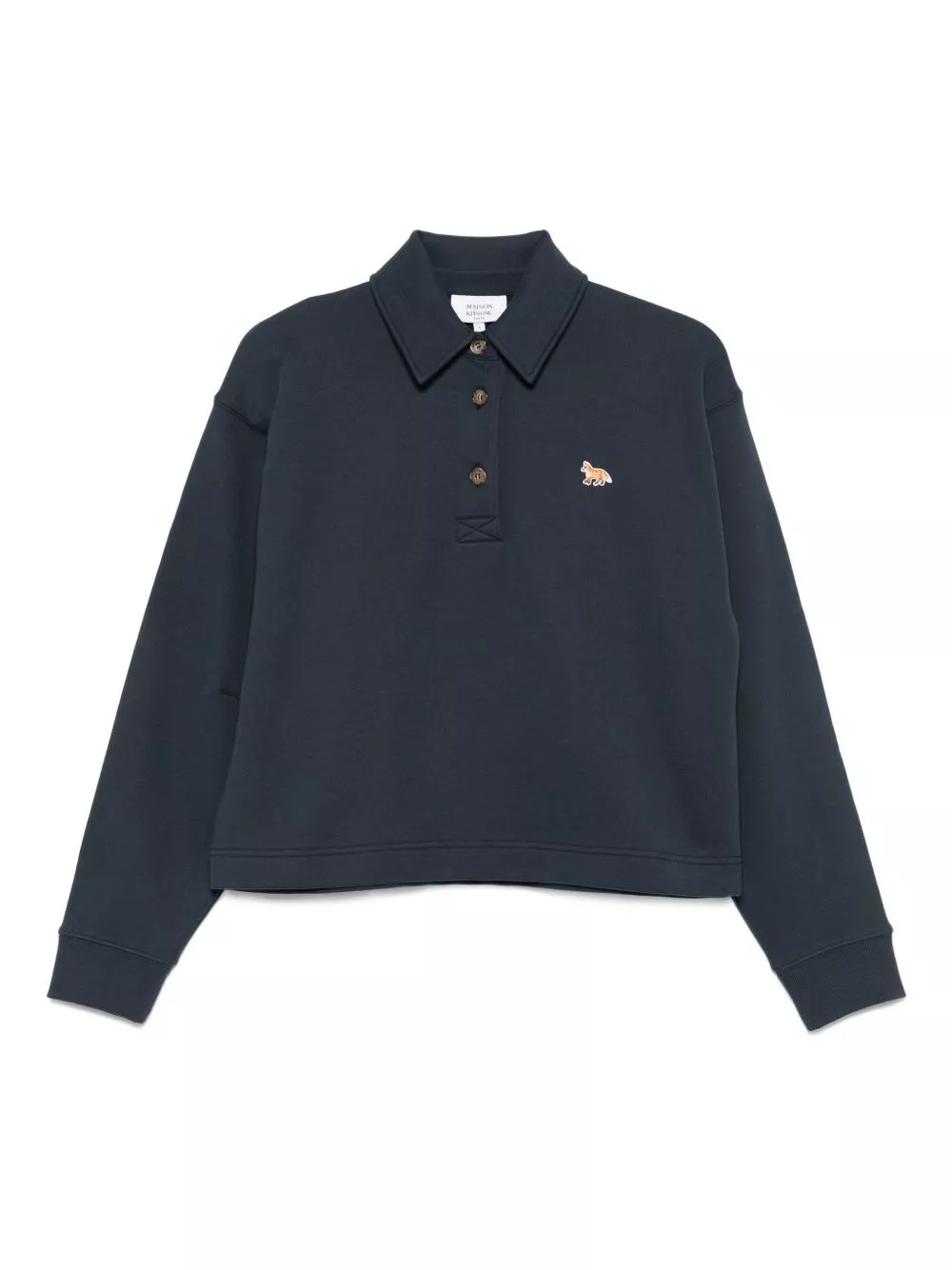 Felpa cropped baby fox in cotone di Maison kitsune'