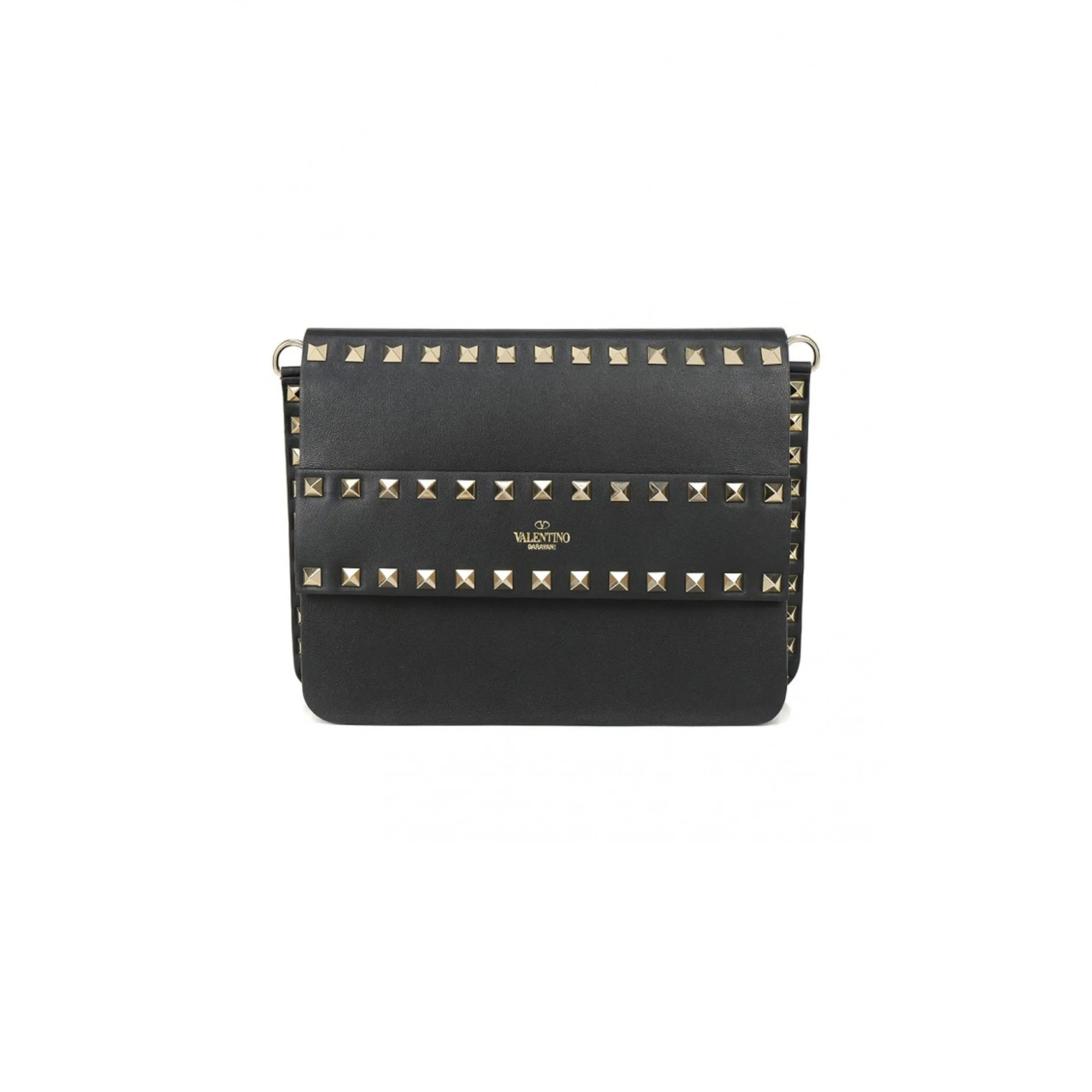 Borsa Rockstud in pelle nera