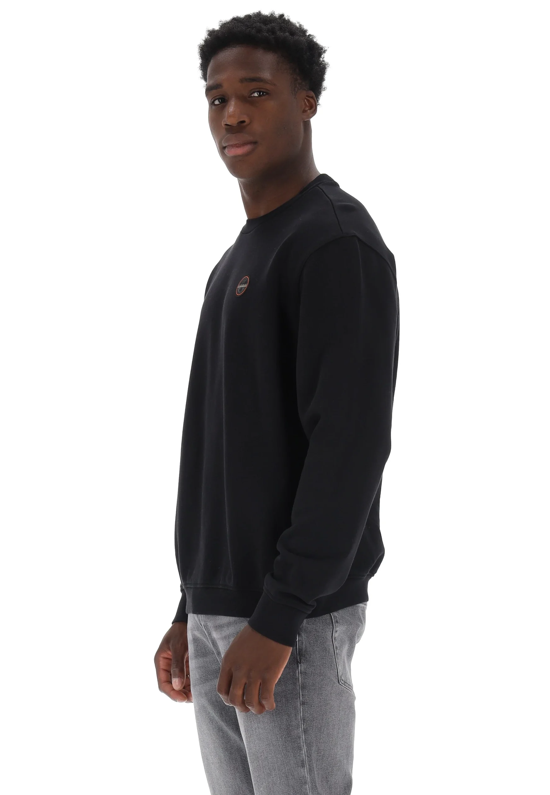 Felpa girocollo Napapijri con logo patch tondo BBADGEC