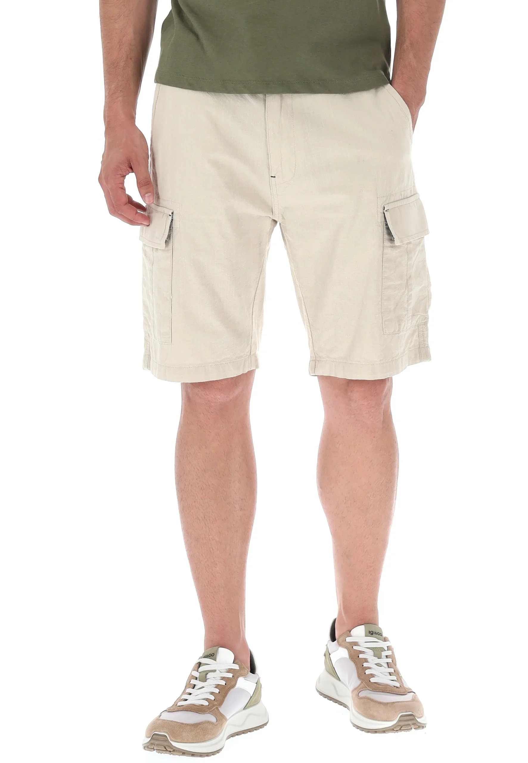 Bermuda cargo con coulisse Smiling London in cotone uomo