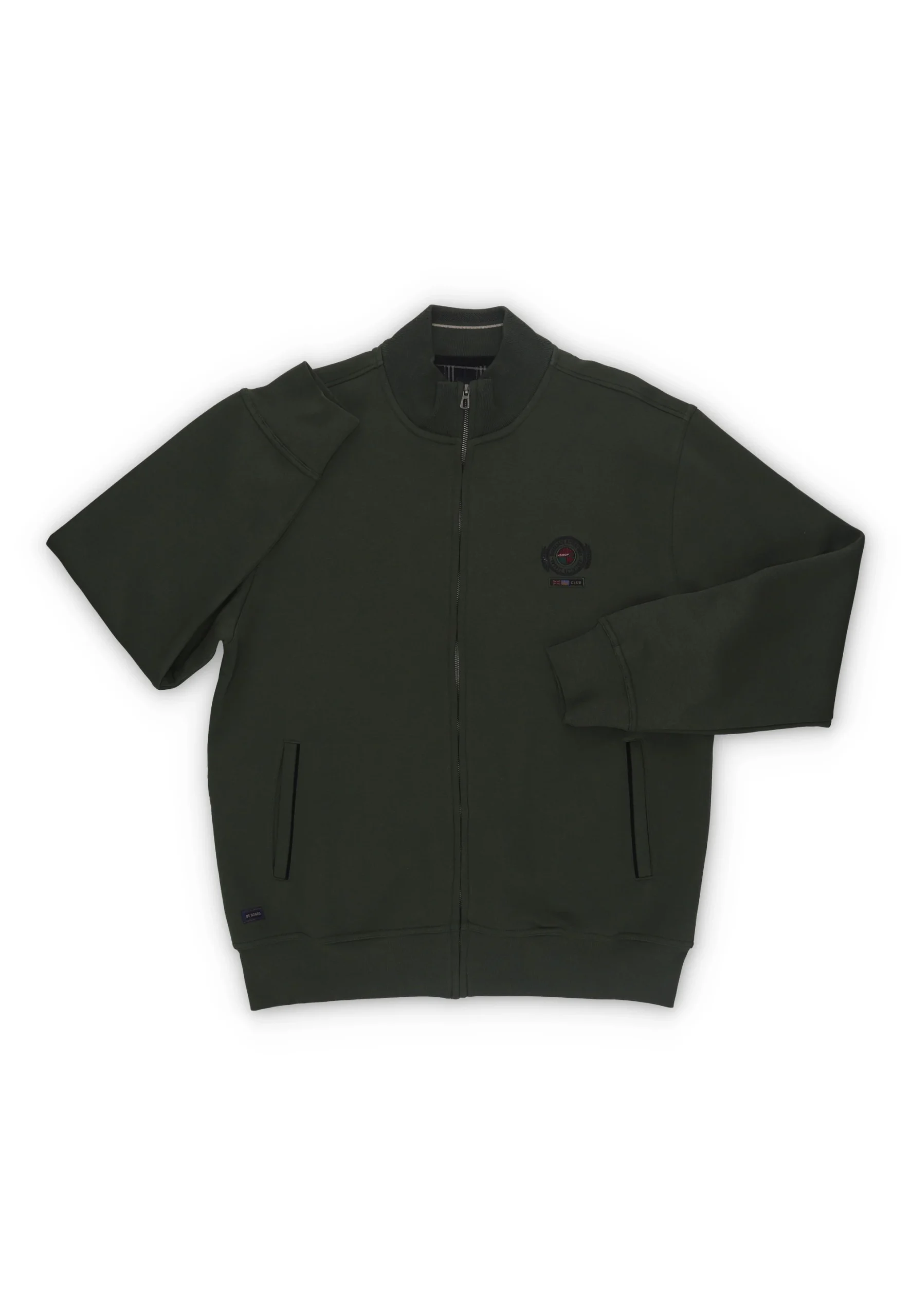 Felpa full zip Be Board extrasize con ricamo petto