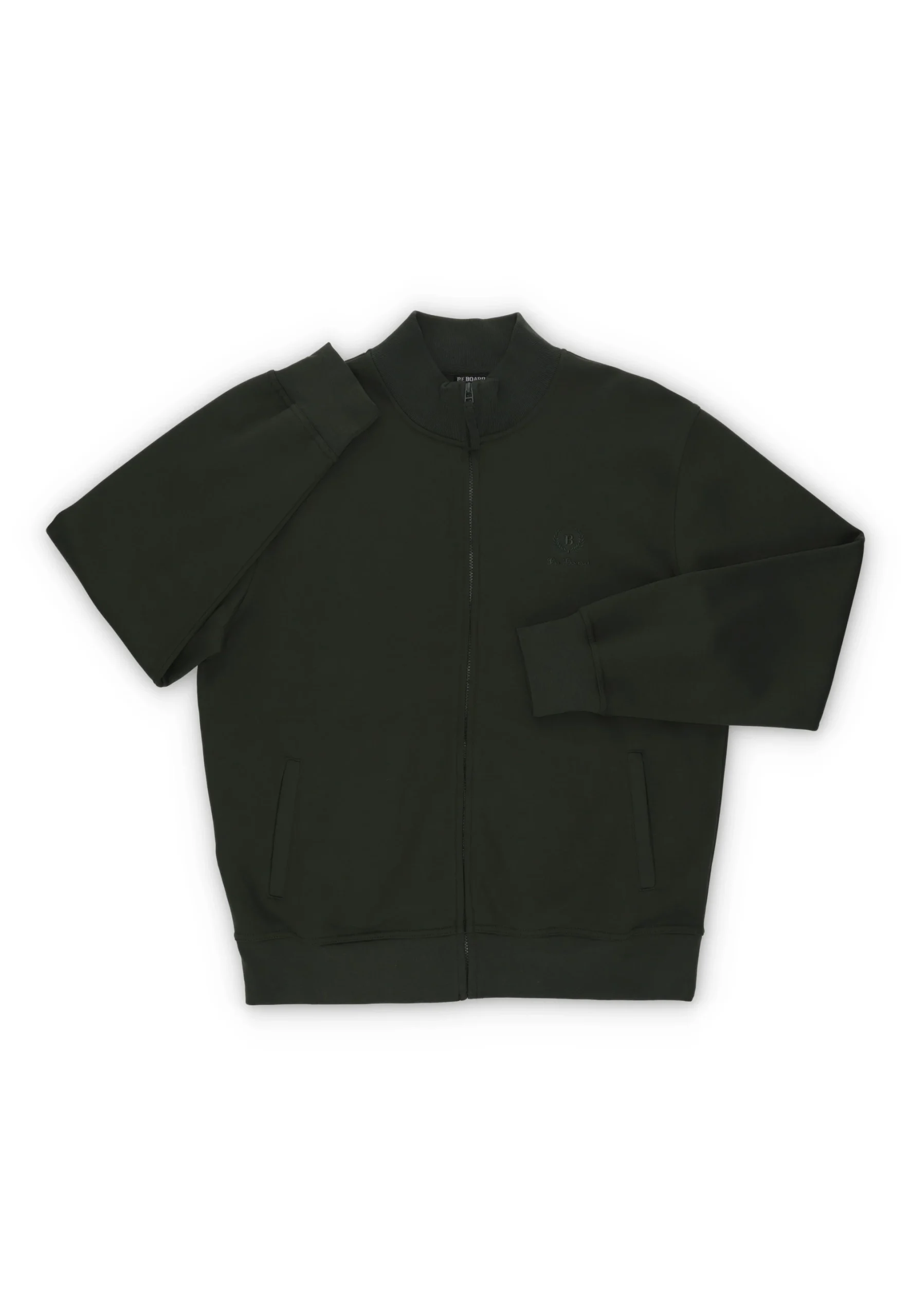 Felpa full zip Be Board comfort fit con logo ricamato