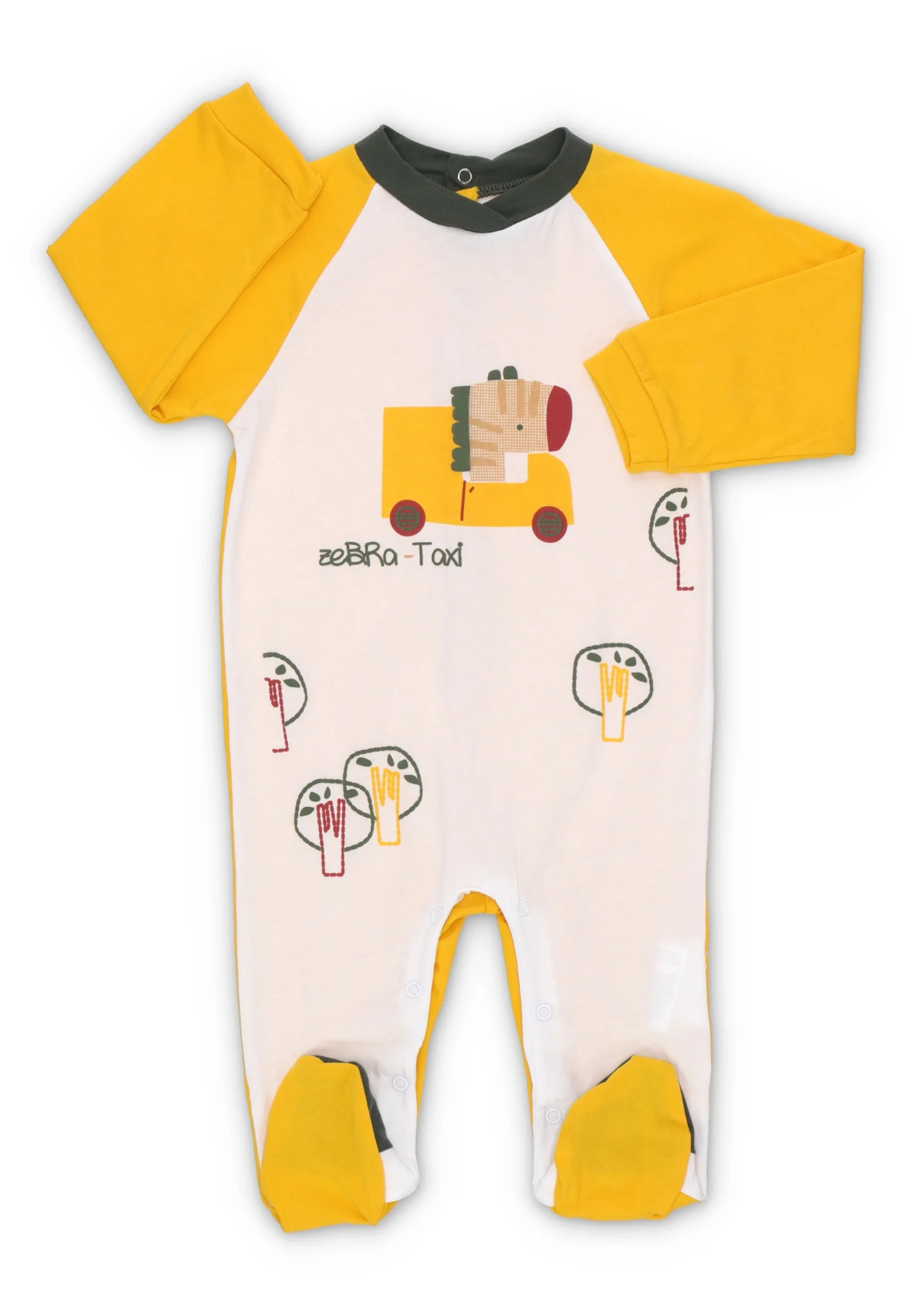 Tutina Pastello neonato in jersey con stampa zebra