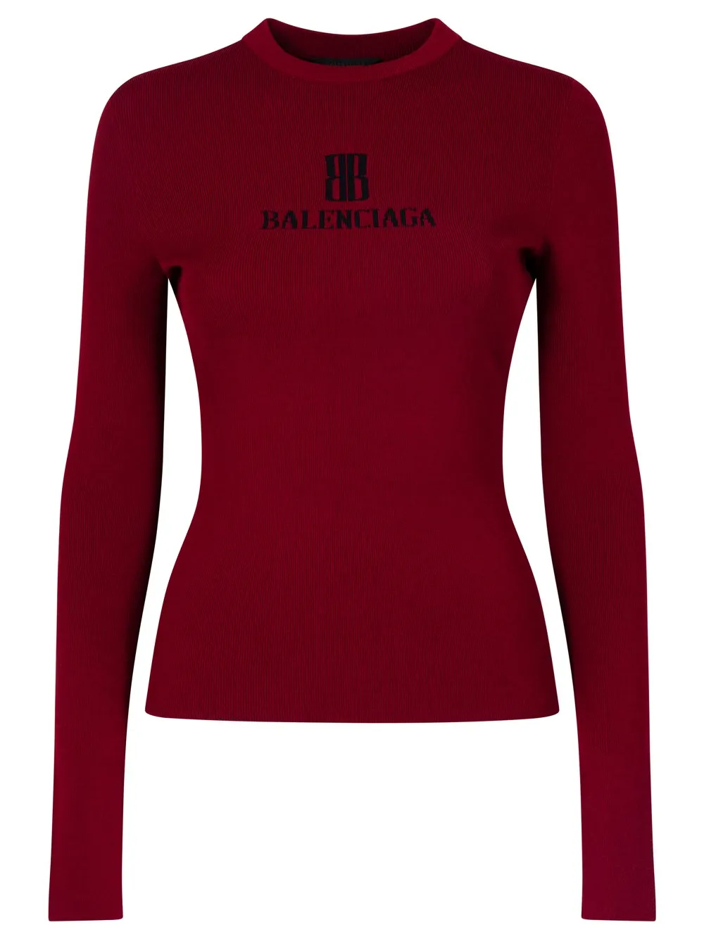 MAGLIA GIROCOLLO A COSTINE A MANICHE LUNGHE