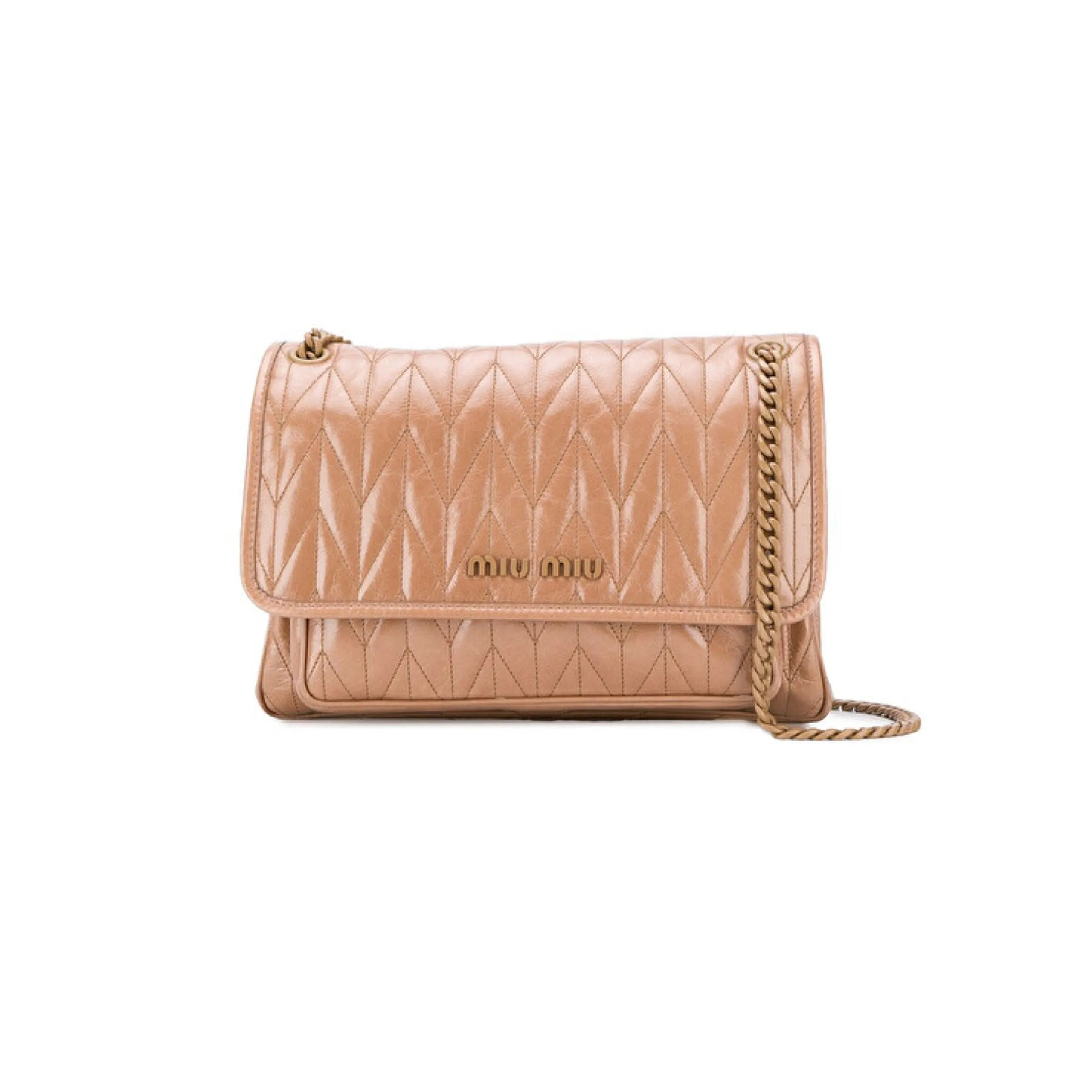 Borsa a tracolla pelle camel lucida