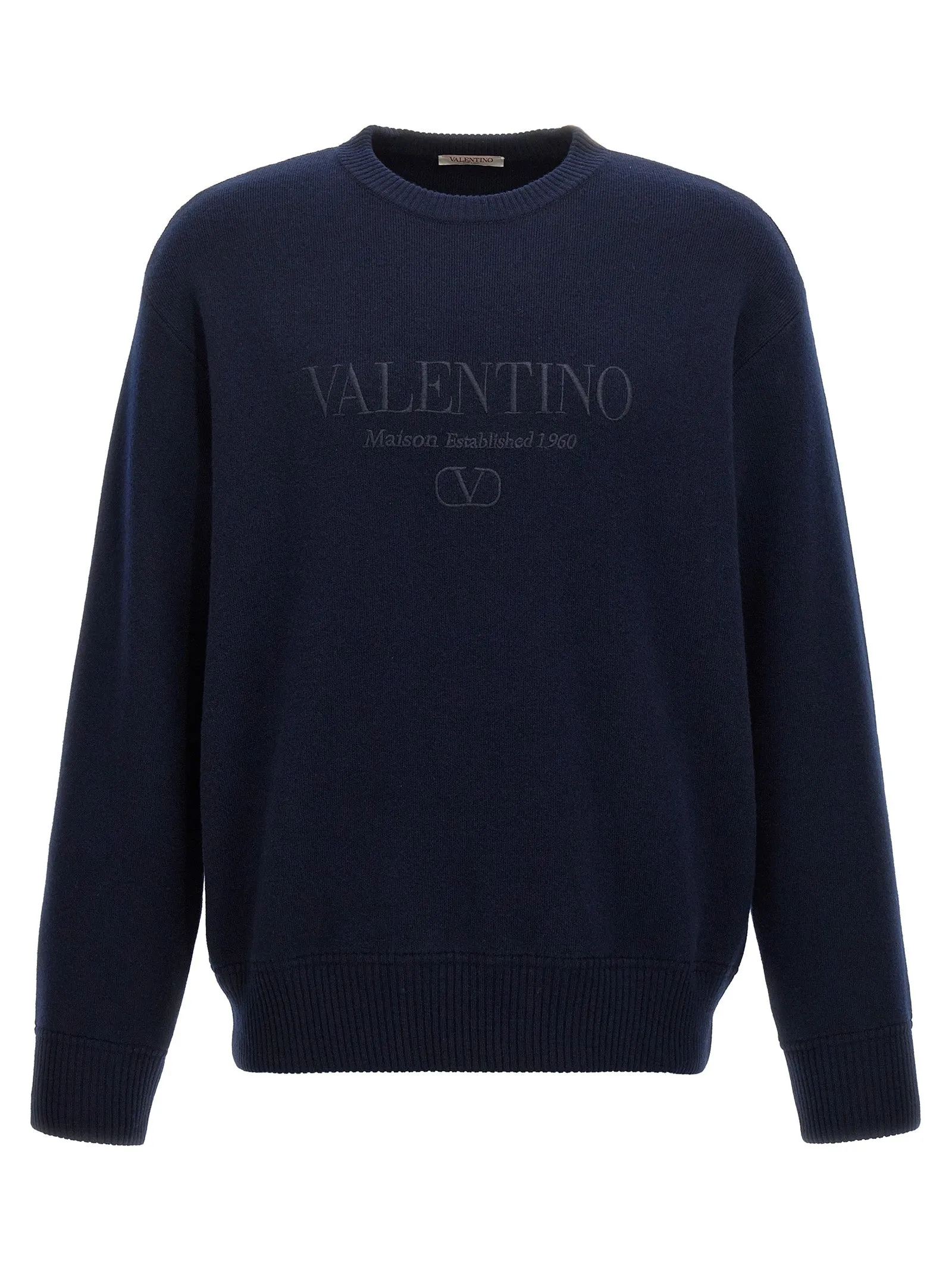 Embroidery Sweater Maglioni Blu