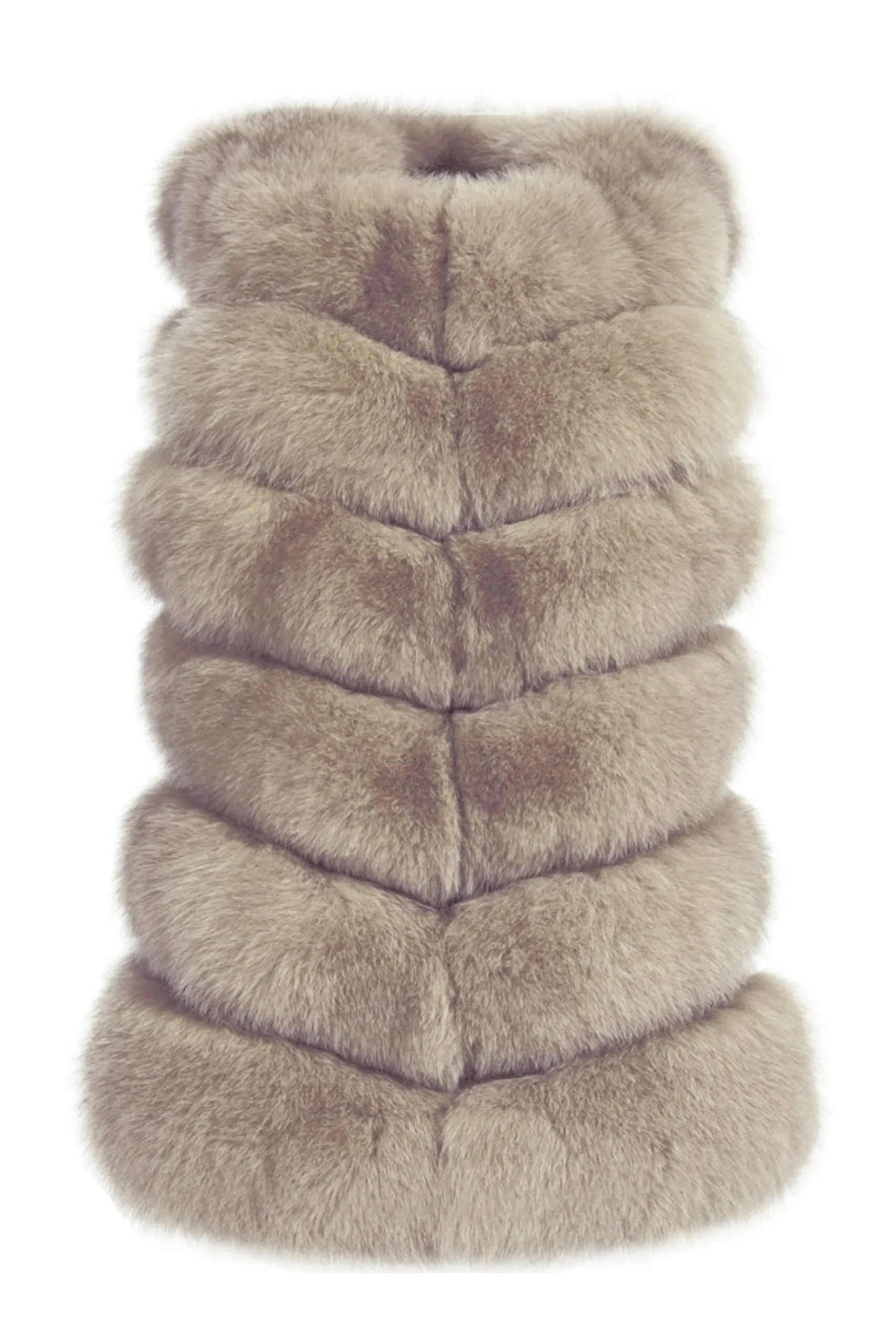 Gilet Roxanne Kaki in Pelliccia di Volpe