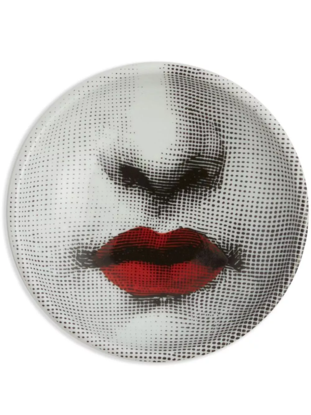 Posacenere rotondo tema e variazioni n.397 rosso/nero/bianco di Fornasetti