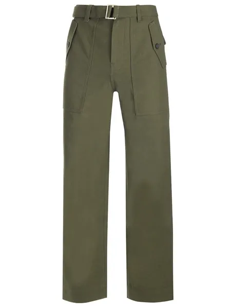 Maison Kitsuné Uomo Pantalone in twill di cotone