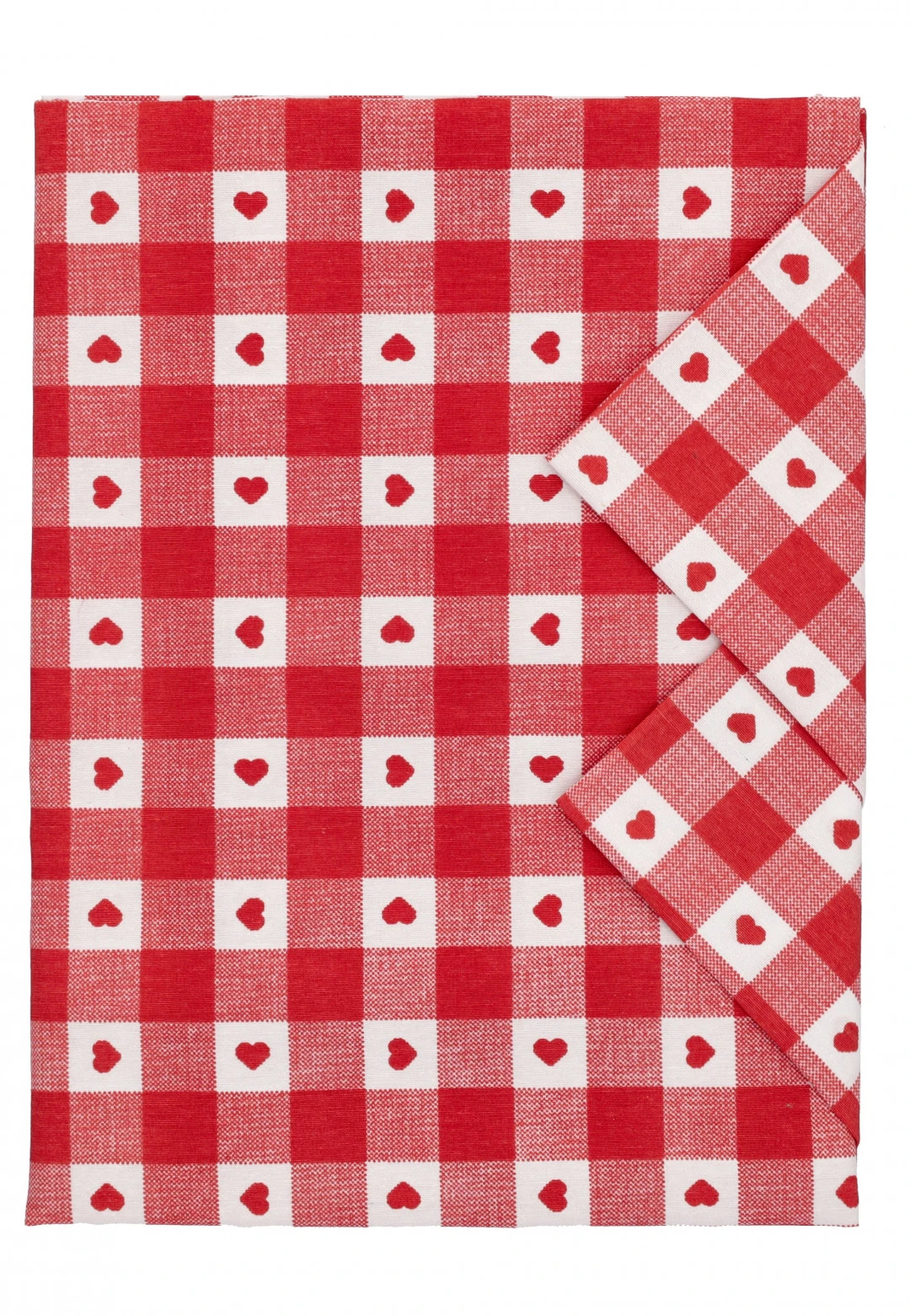 Tovaglia ovale 12 posti con tovaglioli Melangio 140x240 a cuori