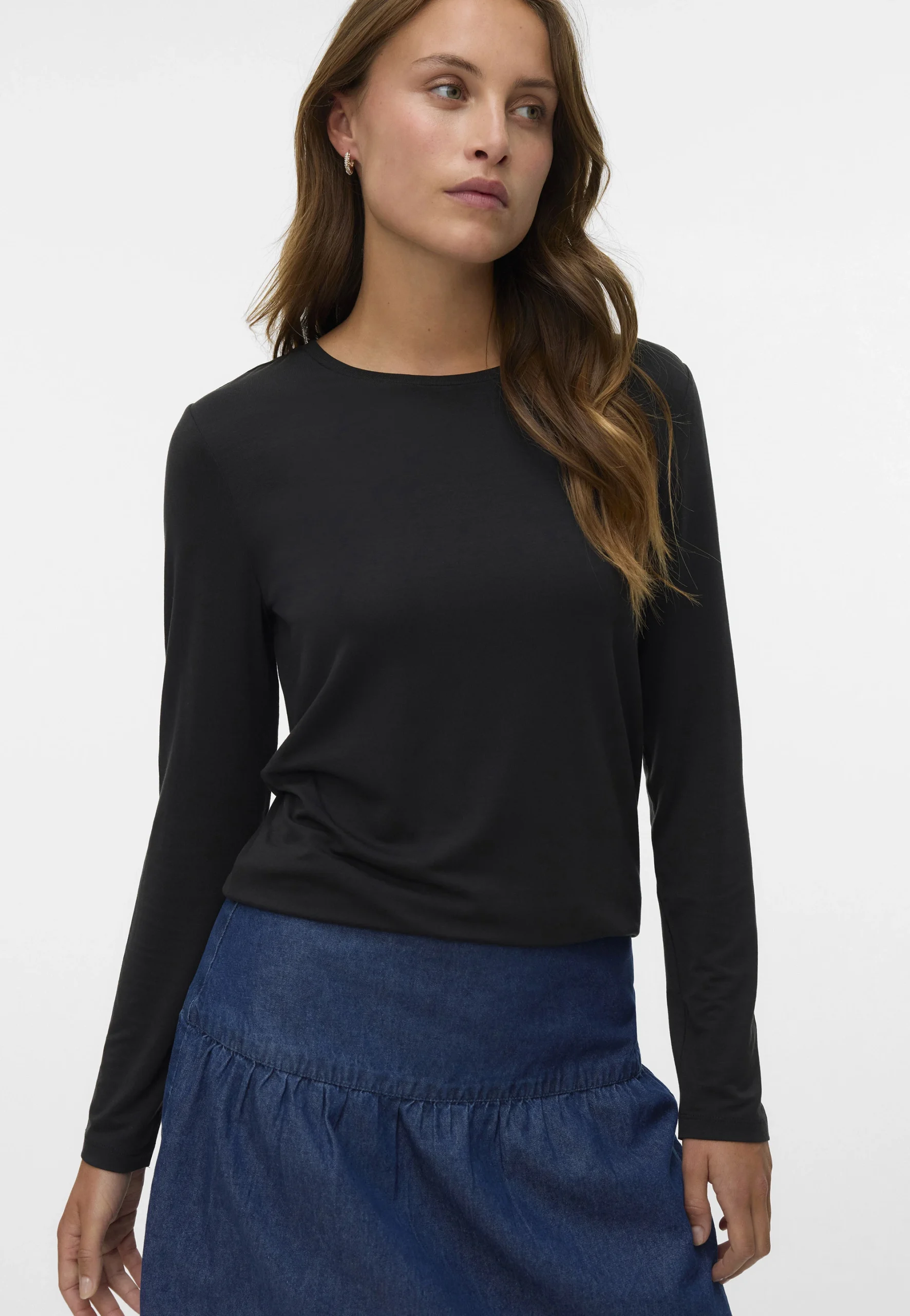 Maglia manica lunga basic in tencel Vero Moda
