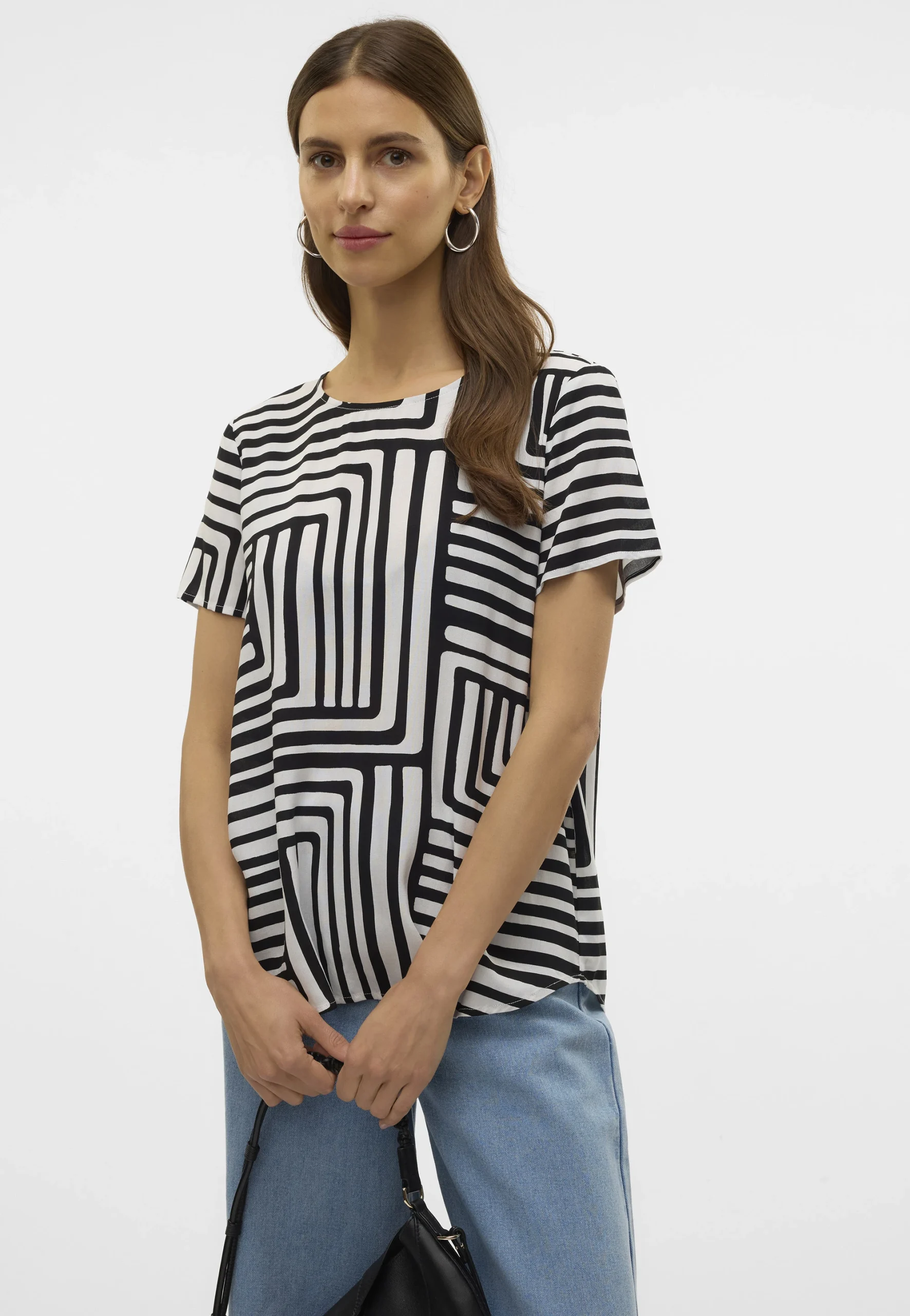 Blusa manica corta in viscosa Vero Moda donna