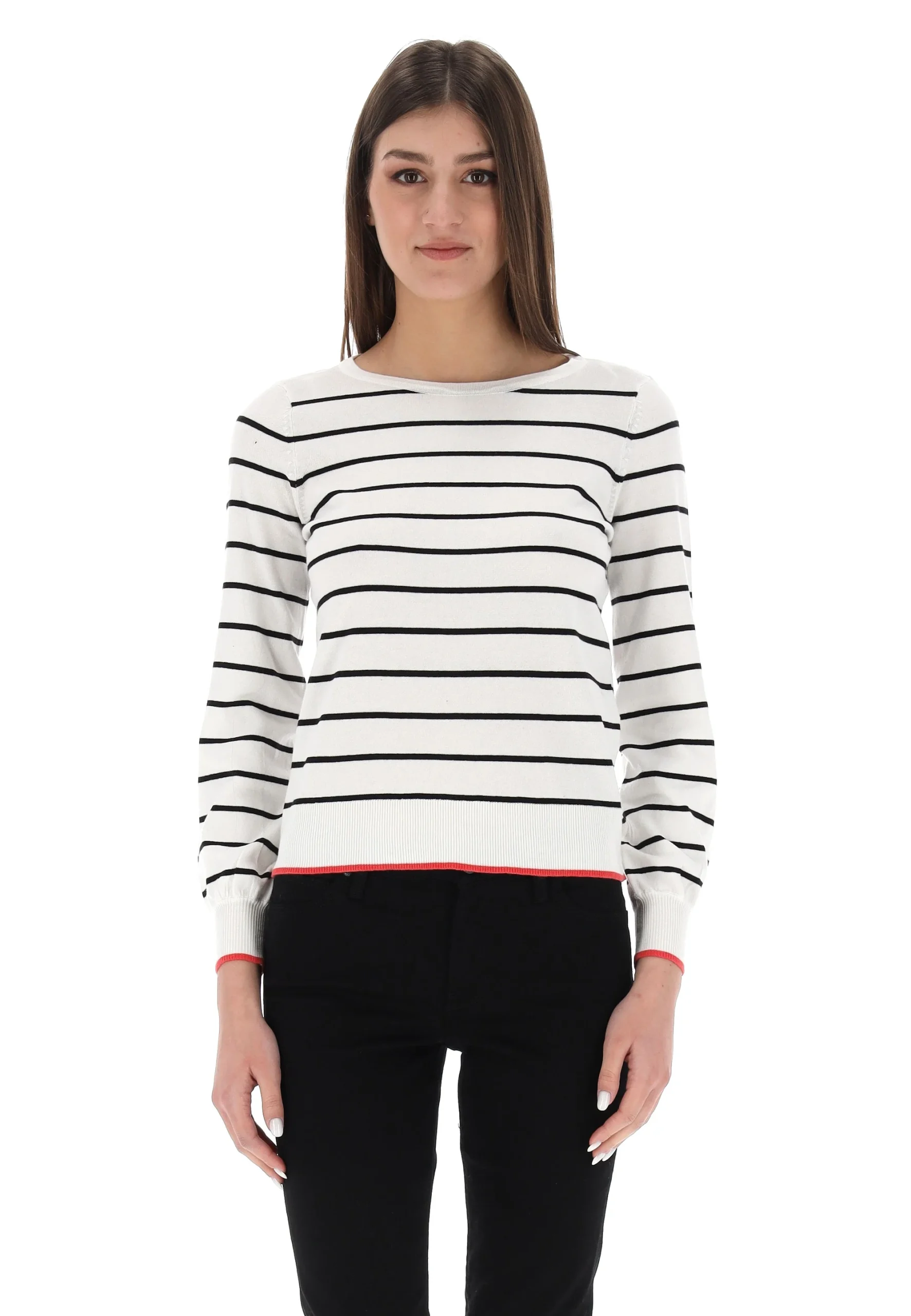 Girocollo a righe apertura sul retro Vero Moda