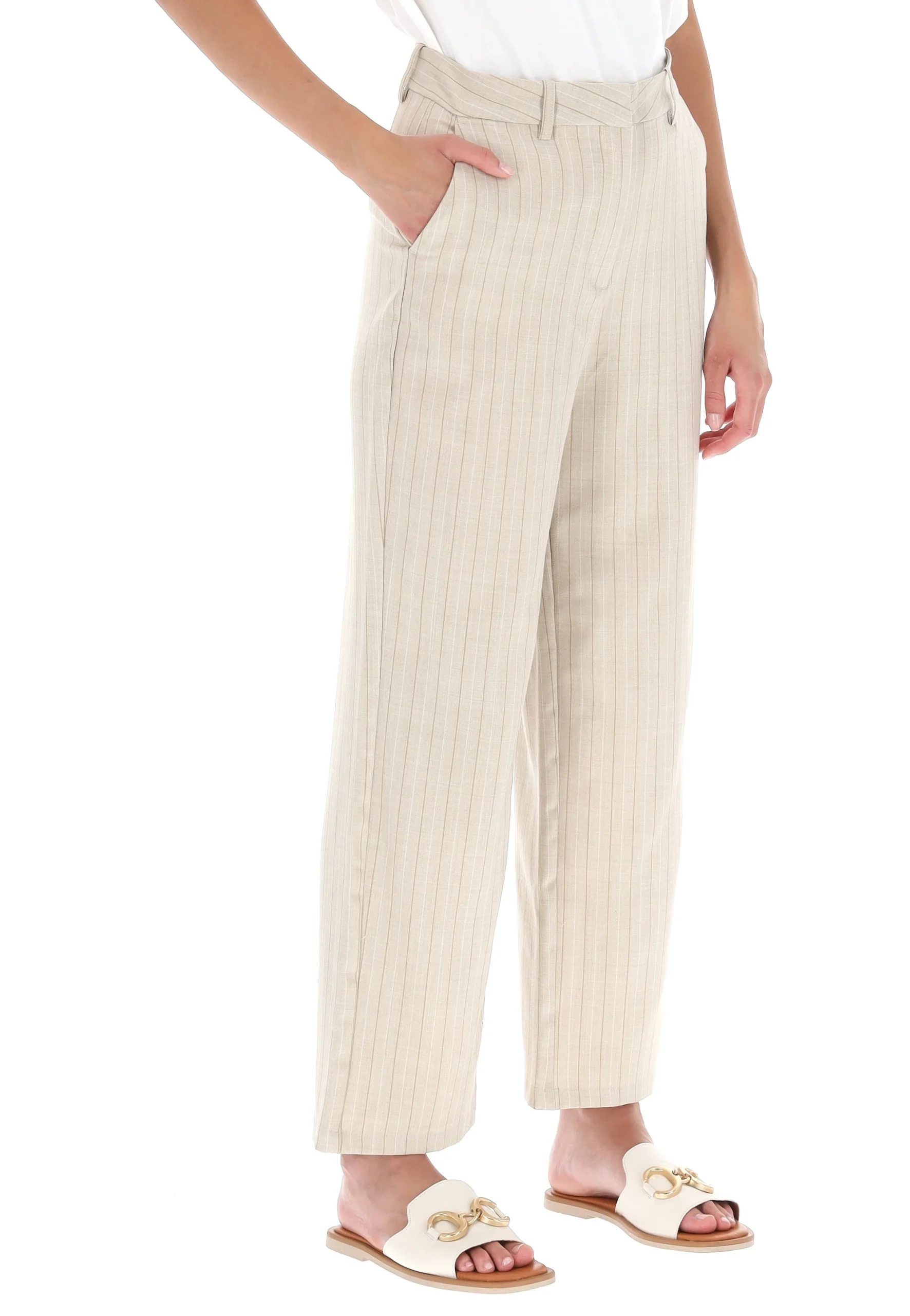 Pantalone gessato righe bicolor Vero Moda