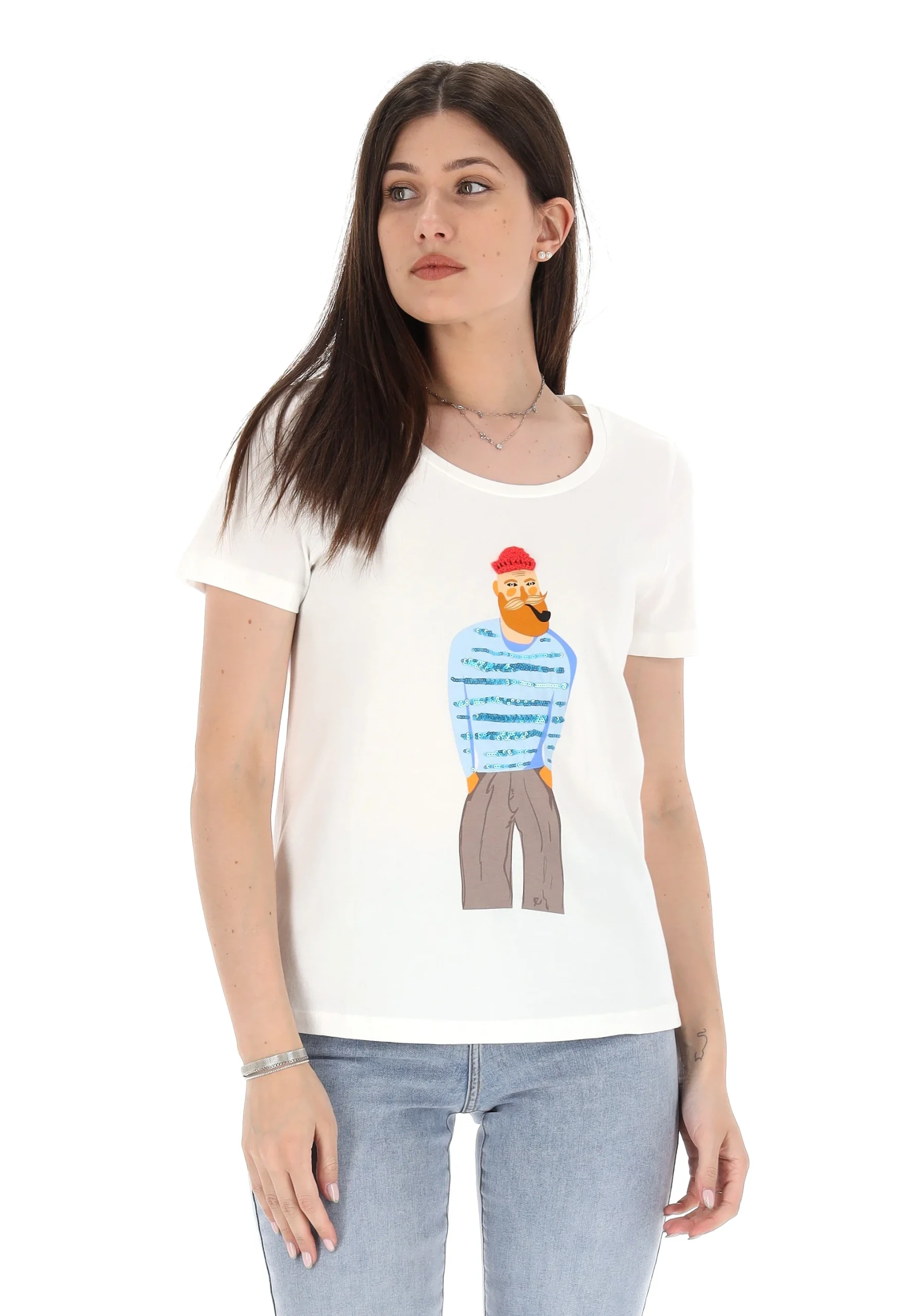 T-shirt Vero Moda con dettagli stampa frontale in rilievo