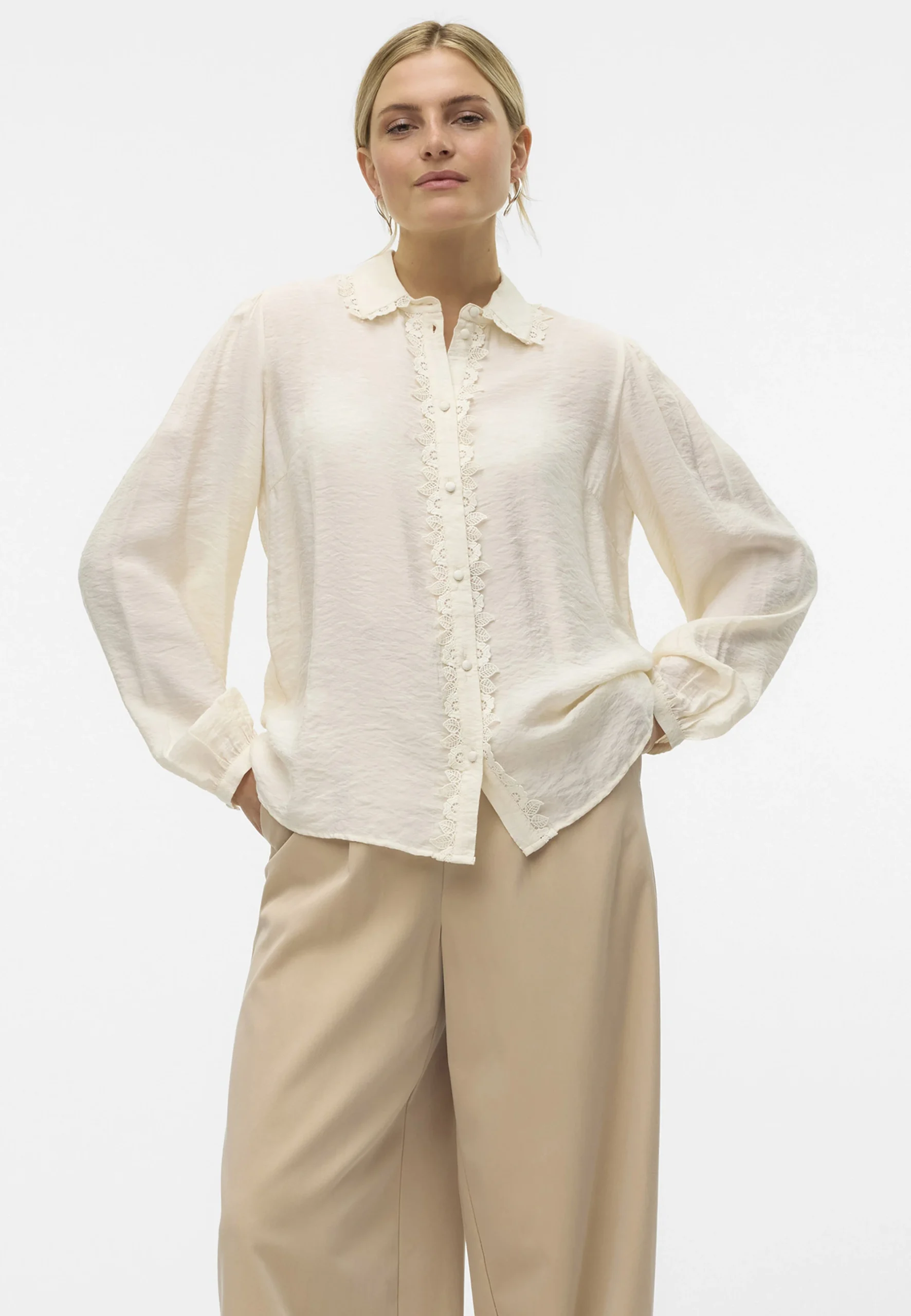 Camicia con profilo in pizzo Vero Moda donna