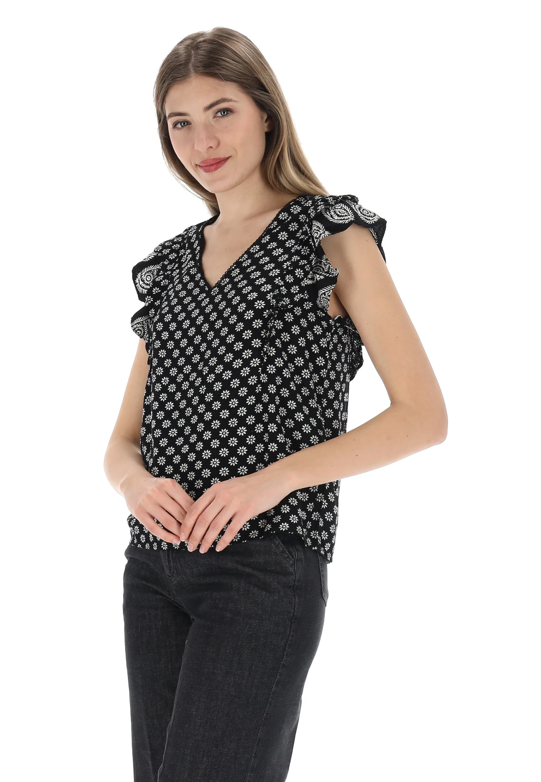 Top con manica aletta Vero Moda art.10327368 in viscosa