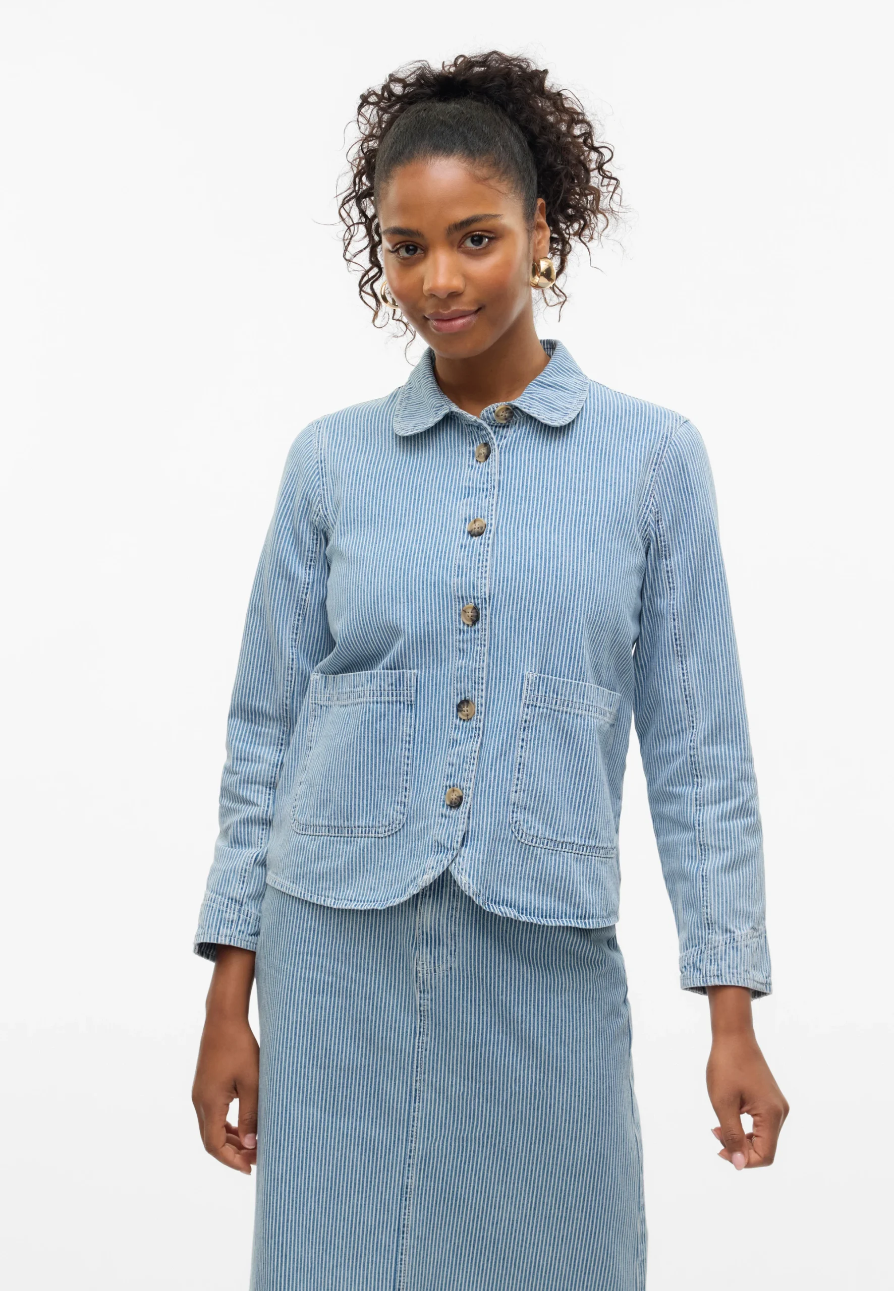 Blazer taglio camicia in denim a righe Vero Moda art.10330456