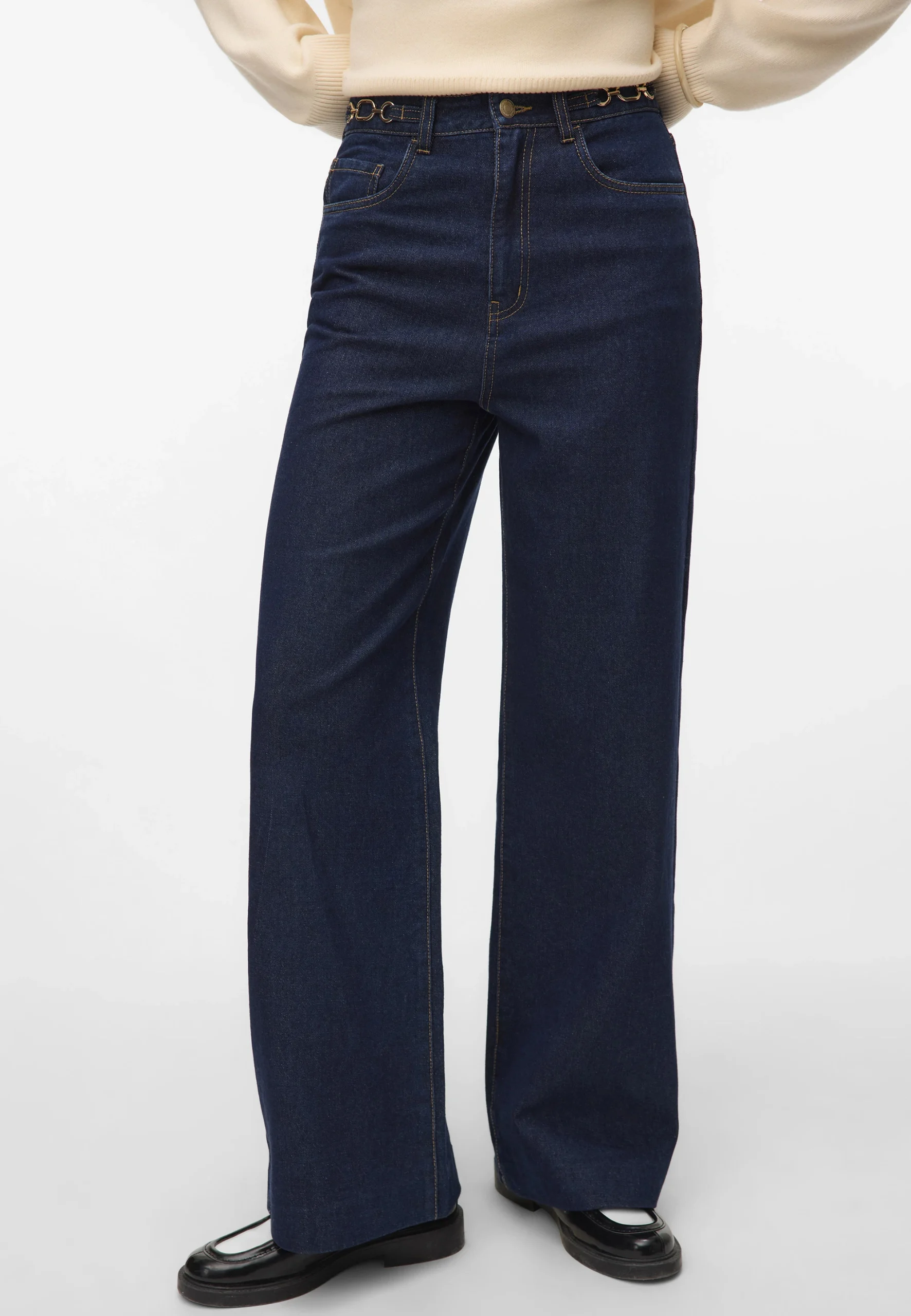 Jeans a palazzo Vero Moda con dettagli oro art.10334174